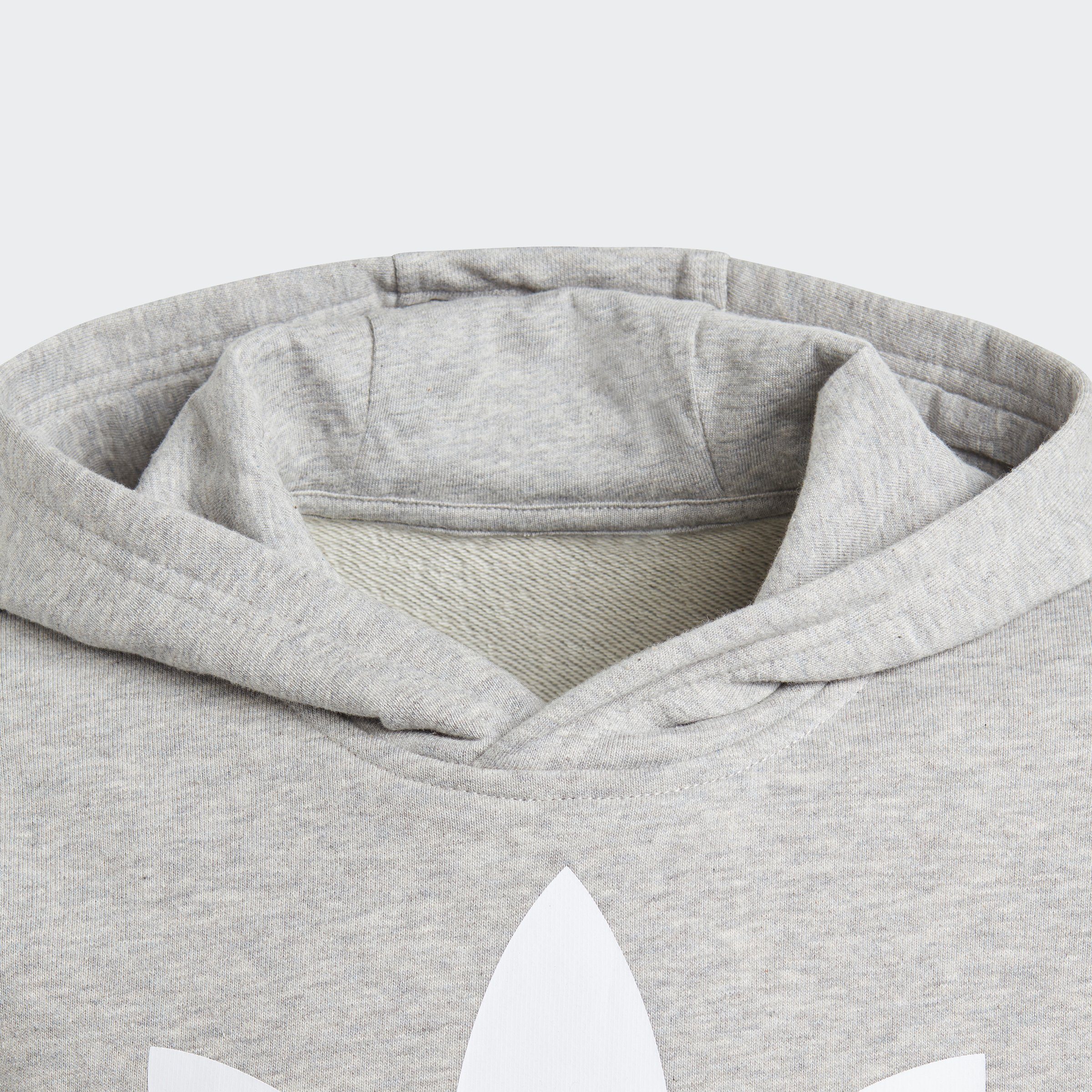 White Sweatshirt / Originals TREFOIL Medium Heather HOODIE Grey adidas