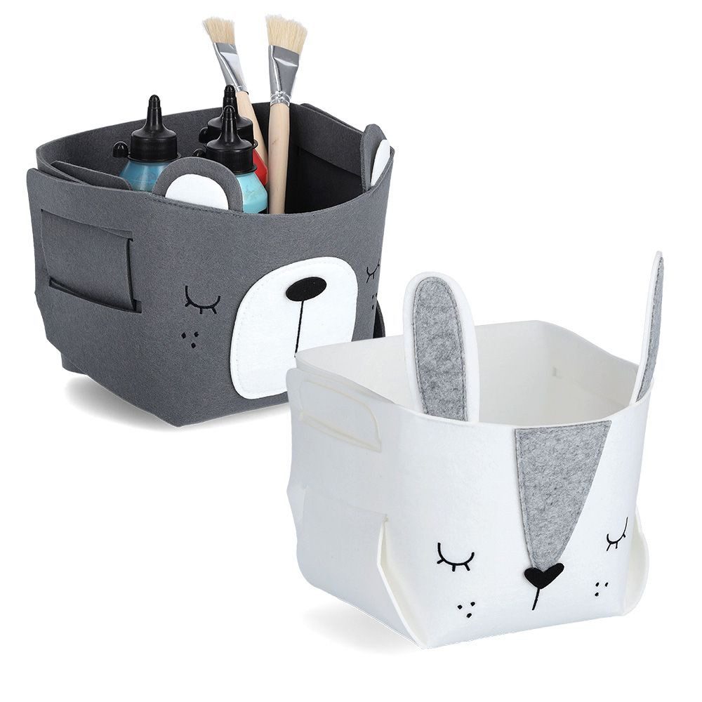 Zeller Present Aufbewahrungsbox zeller Aufbewahrungskorb HASE BHT 21x17x21 cm weiß Einkaufskorb Korb