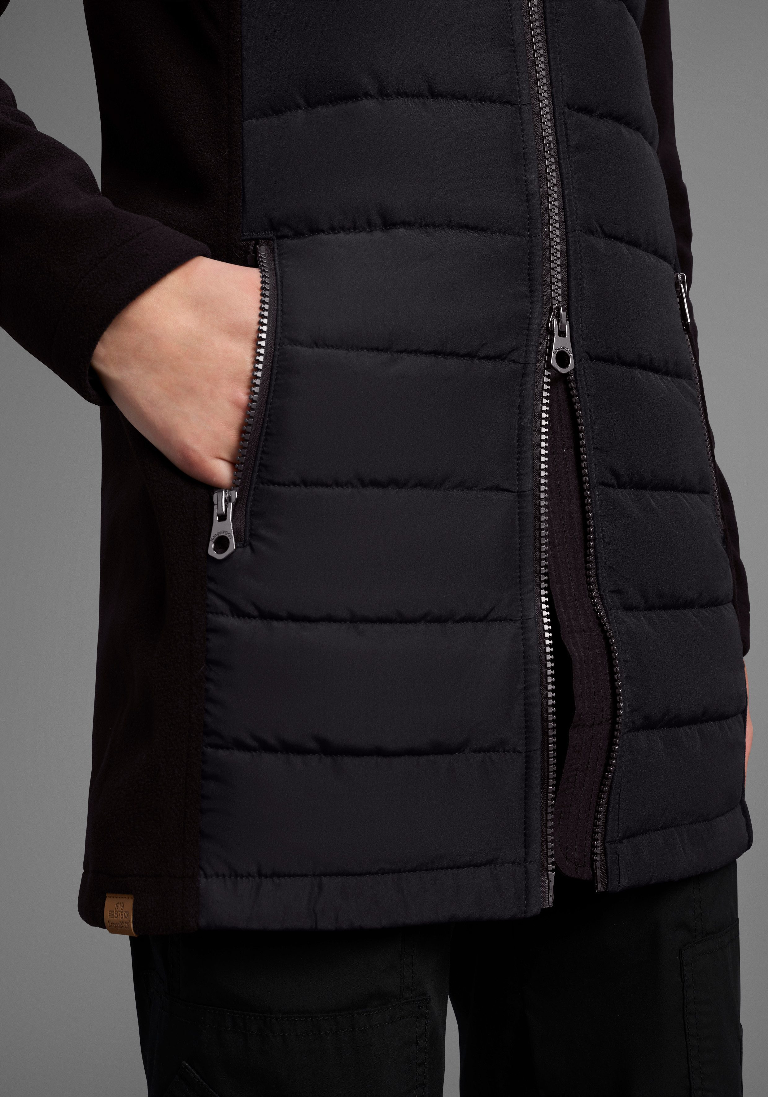 KangaROOS Langjacke Hybridjacke - Fleecejacke mit wattierten Bereichen günstig online kaufen