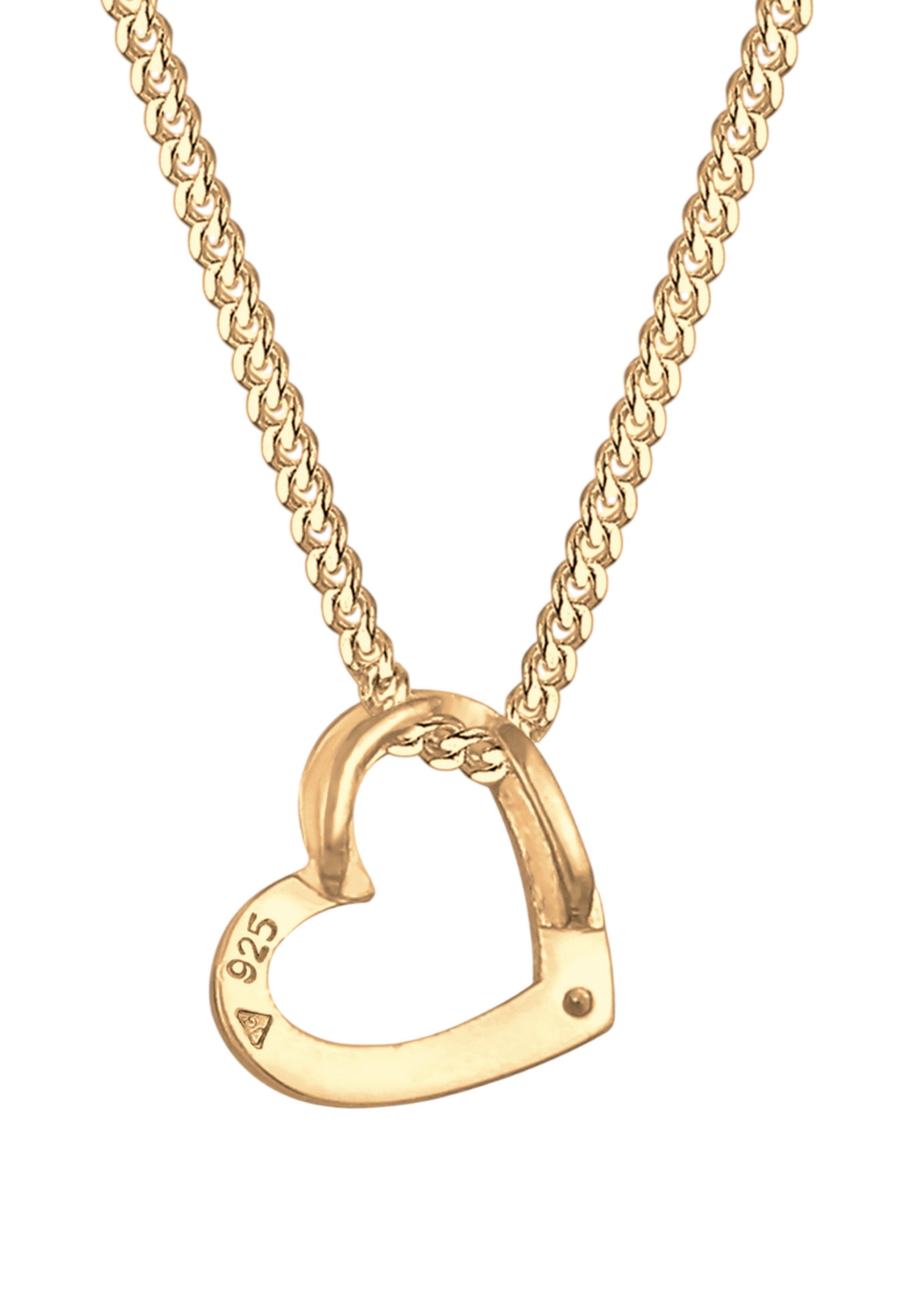 Elli Kette mit Anhänger Herz 925 Sterling Silber, mit Kristallen von Swarovski®, Herz – Bild 4 von 5