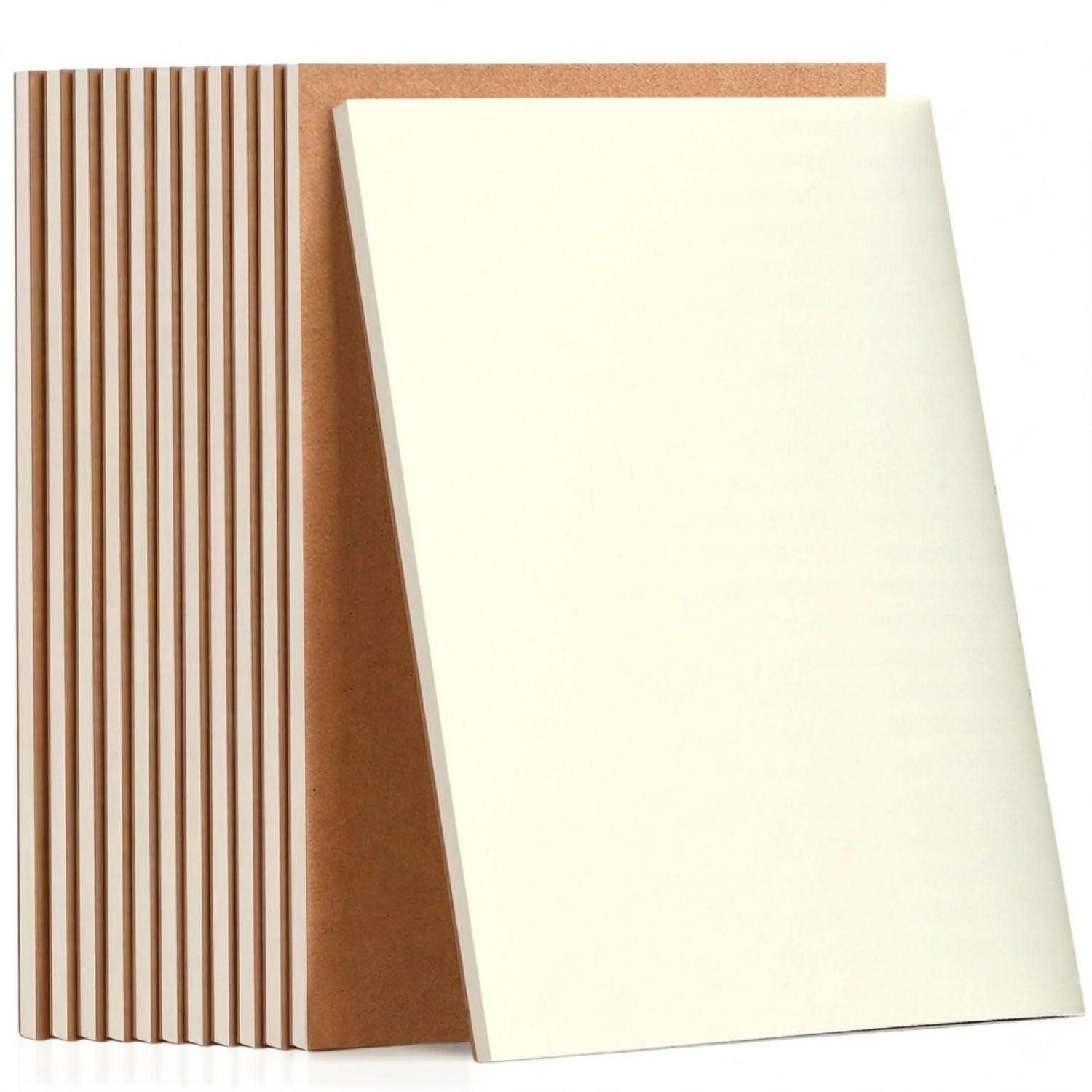 LuxusKollektion Notizheft Notizbuch A5 Blanko 10er Set Cremeweiß