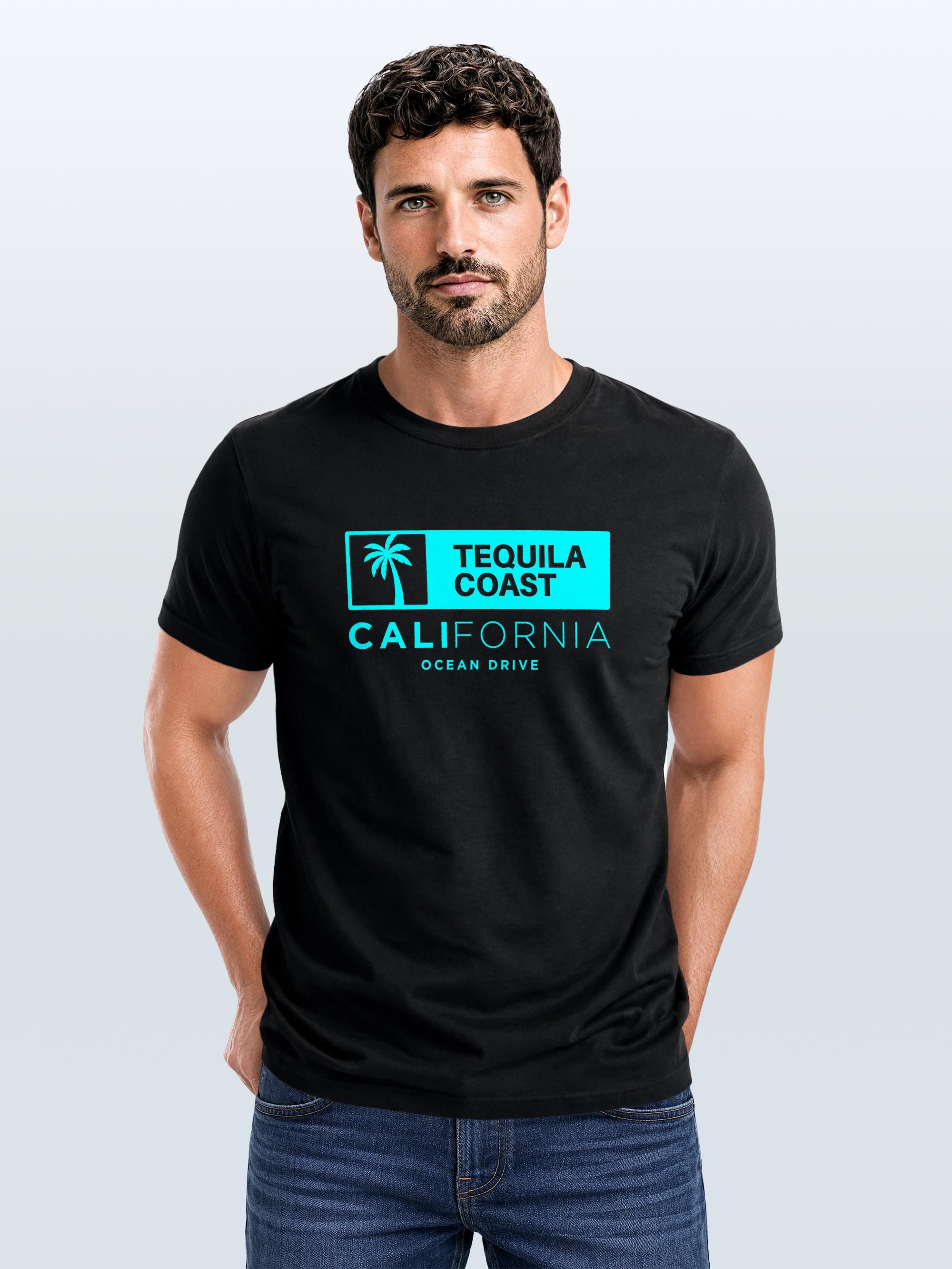 Neverless Print-Shirt Neverless® Herren T-Shirt California Ocean Drive Kalifornien Palme mit Print