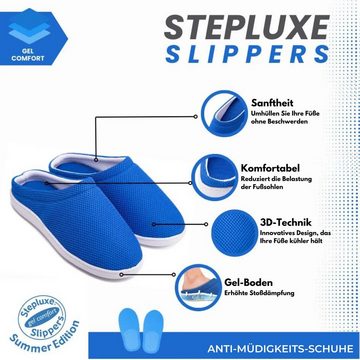 Best Direct® Stepluxe® Slippers Summer Slipper (2-tlg) Gel Schuh mit Bambusfasern, blau, 35-46, Mesh, atmungsaktiv