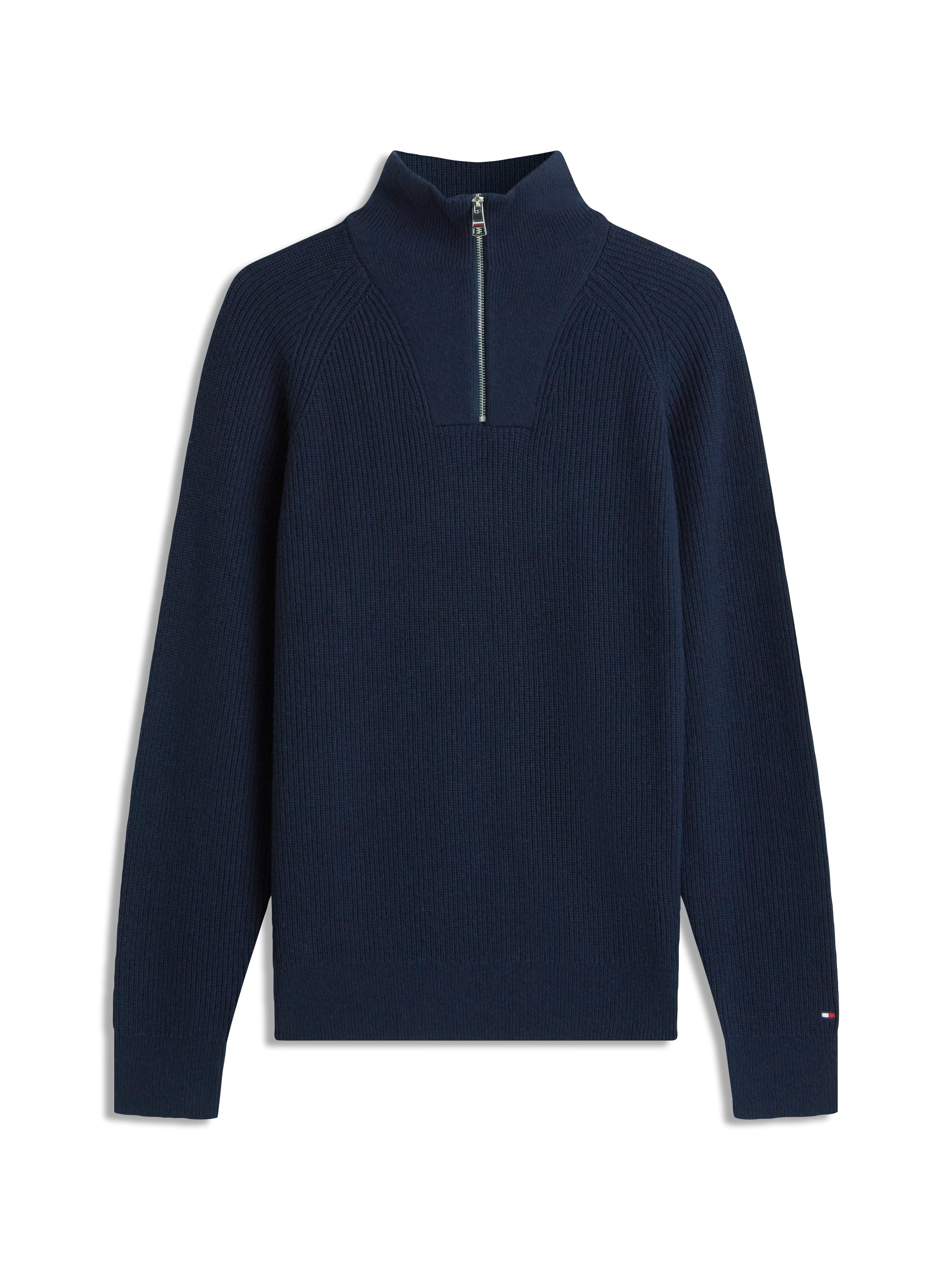 Troyer FISHERMAN RIB ZIP MOCK