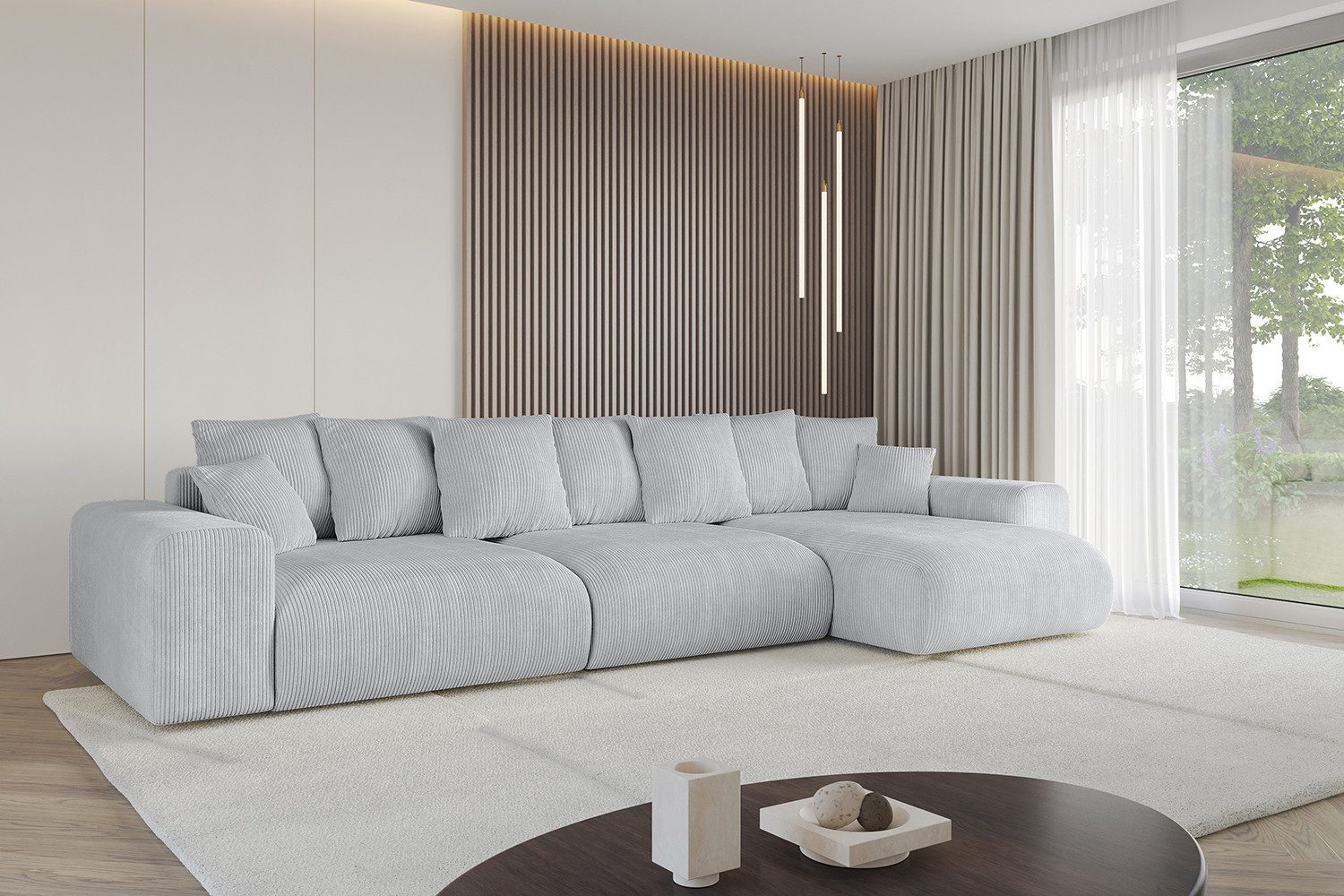 ALTDECOR Ecksofa ESKAR-L2, Couch mit Schlaffunktion, Wohnzimmer - Wohnlandschaft, Corner Sofa Bett Eckcouch Couch L-Form Schlafcouch Ausziehbar