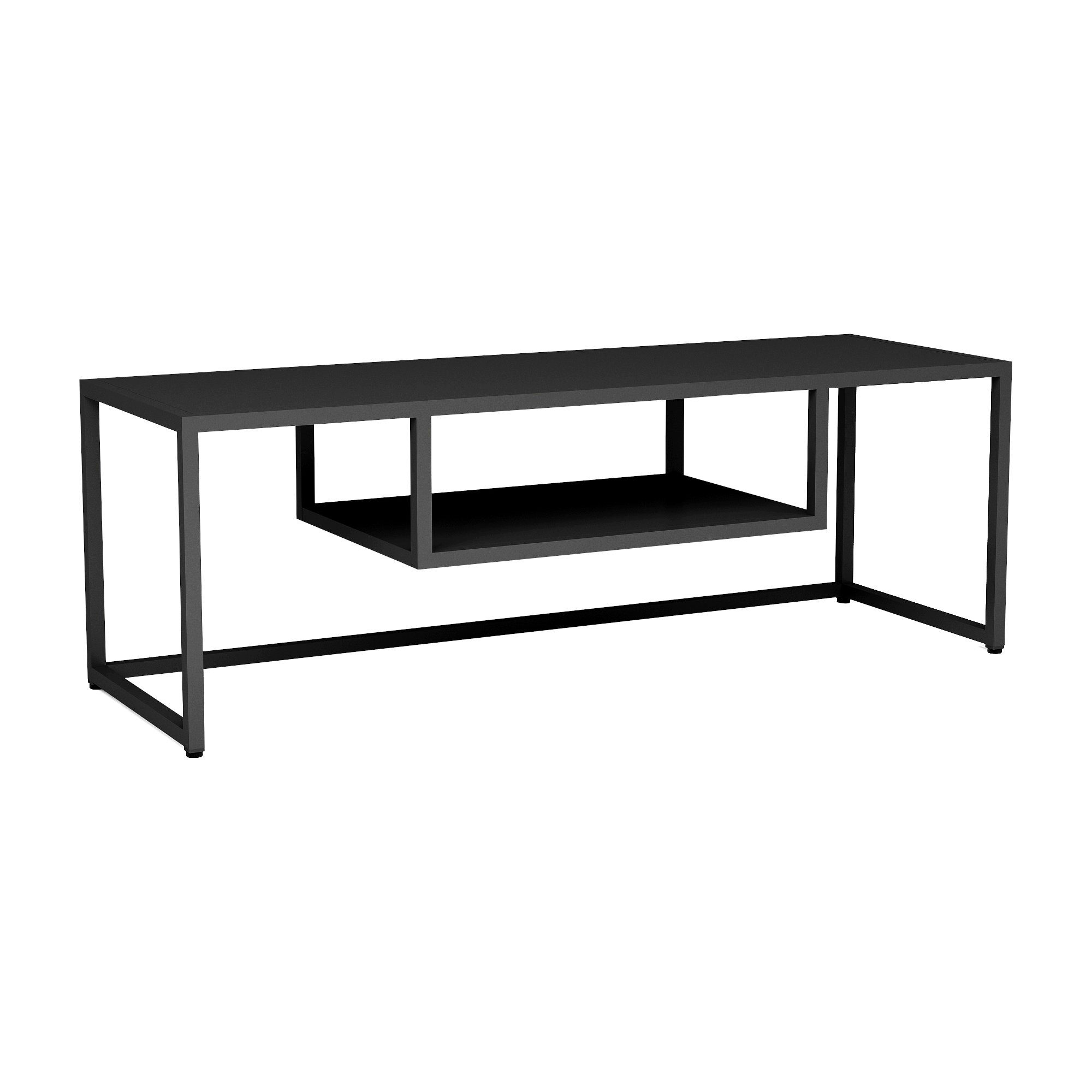 en.casa TV-Regal, »Isokyrö« Metall 120 x 40 x 40 cm Schwarz günstig online kaufen