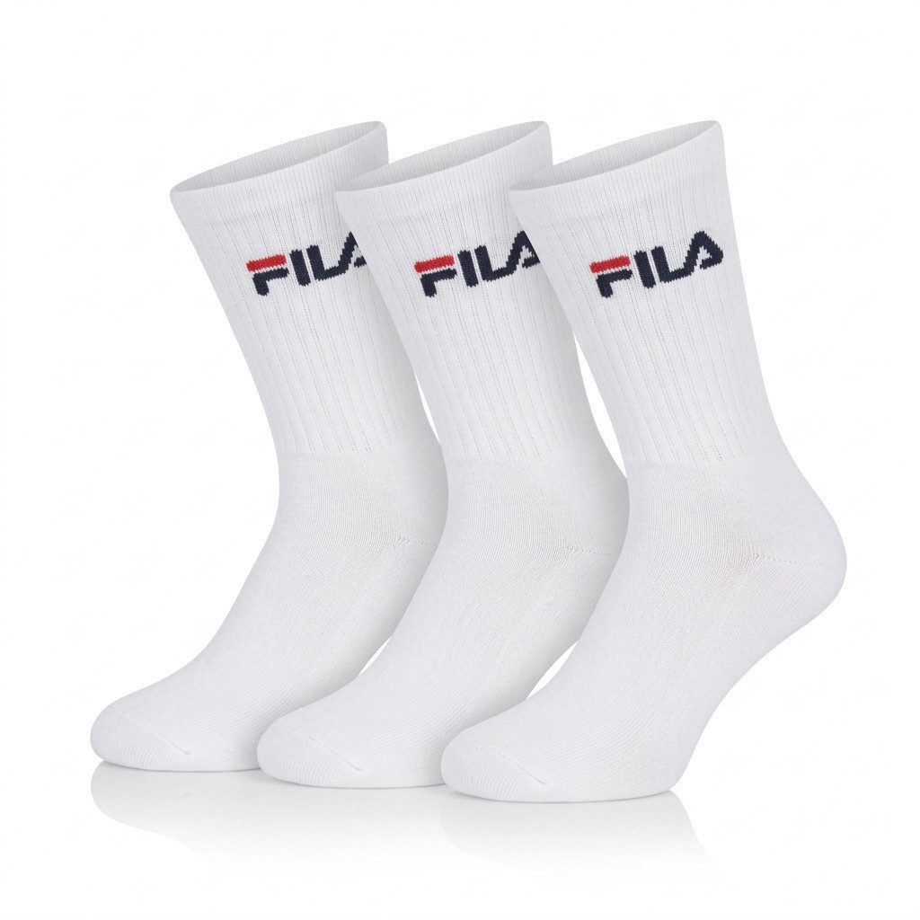 Fila Tennissocken UNISEX CREW TENNIS FULL TERRY SOCKS (3 Paar) mit verstärkten Belastungszonen