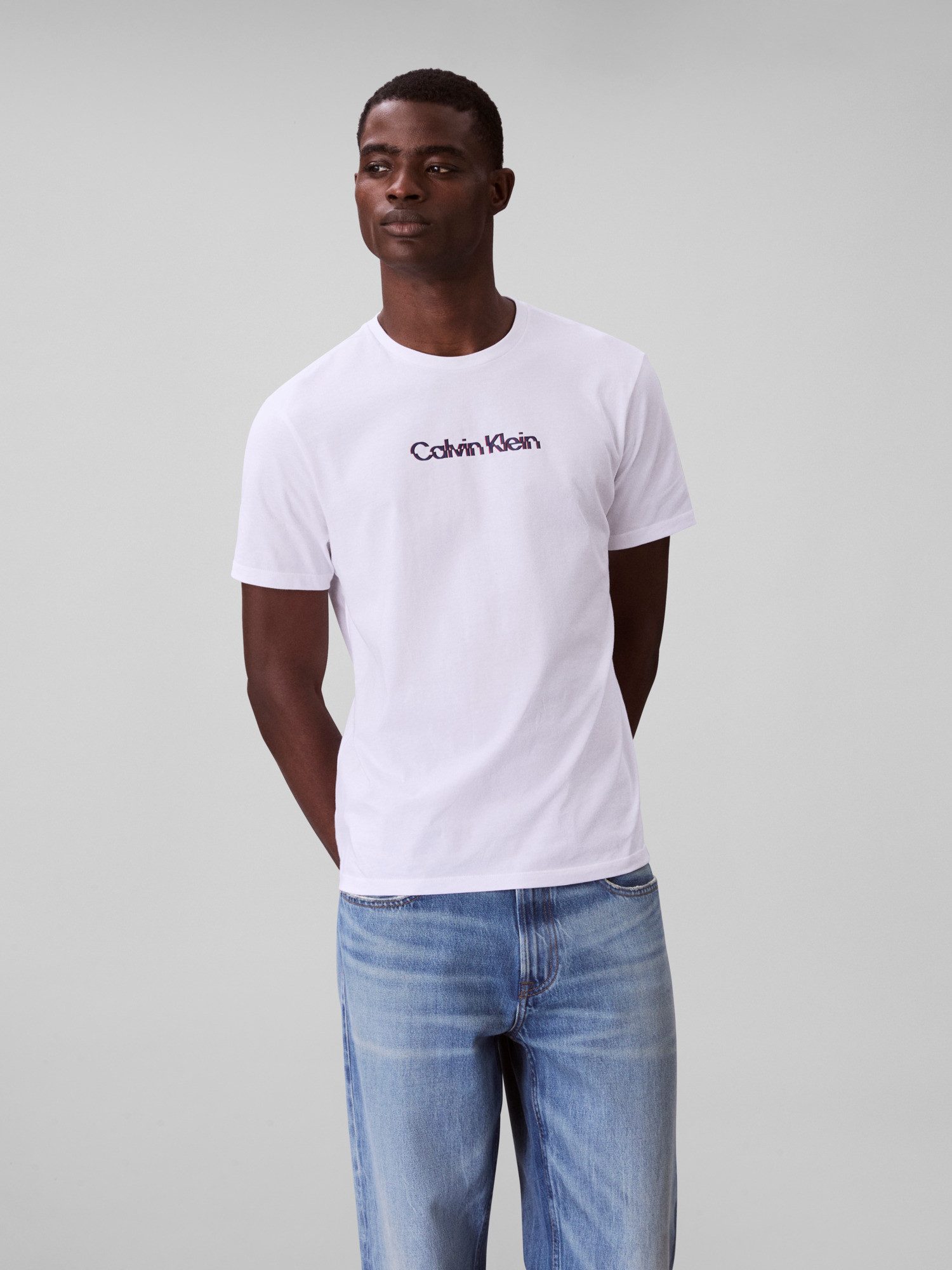 Calvin Klein Jeans T-Shirt SS GLITCHED LOGO EU CLASSIC TEE Mit Rundhalsauss günstig online kaufen