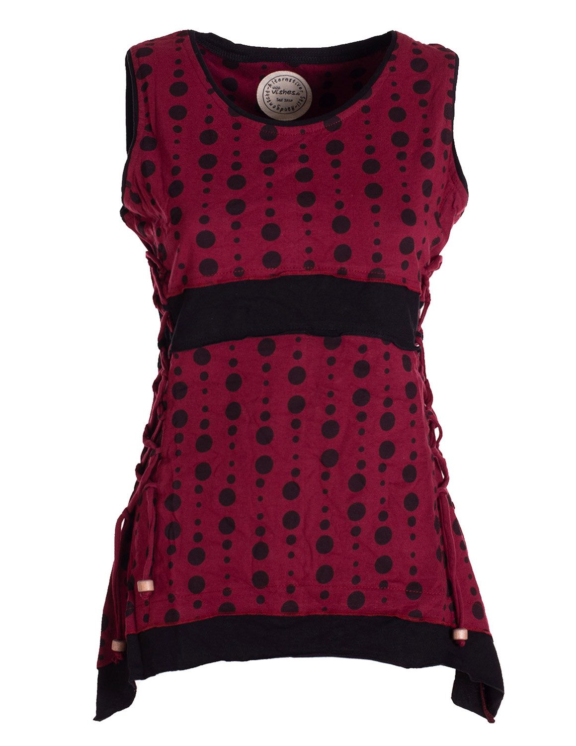 Vishes Shirttop Damen Sommer-Top Zipfel-Top Punkte T-Shirt mit Bändern zum günstig online kaufen