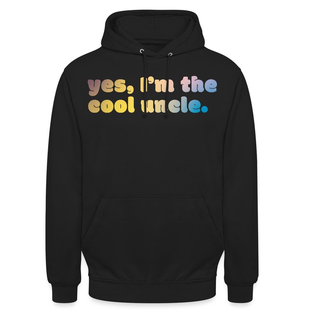 Spreadshirt Hoodie Yes I’m The Cool Uncle Lustiges Onkel Motiv Unisex Hoodie (1-tlg) Unisex-Schnitt: Sitzt bei Männern körpernah, bei Frauen weit