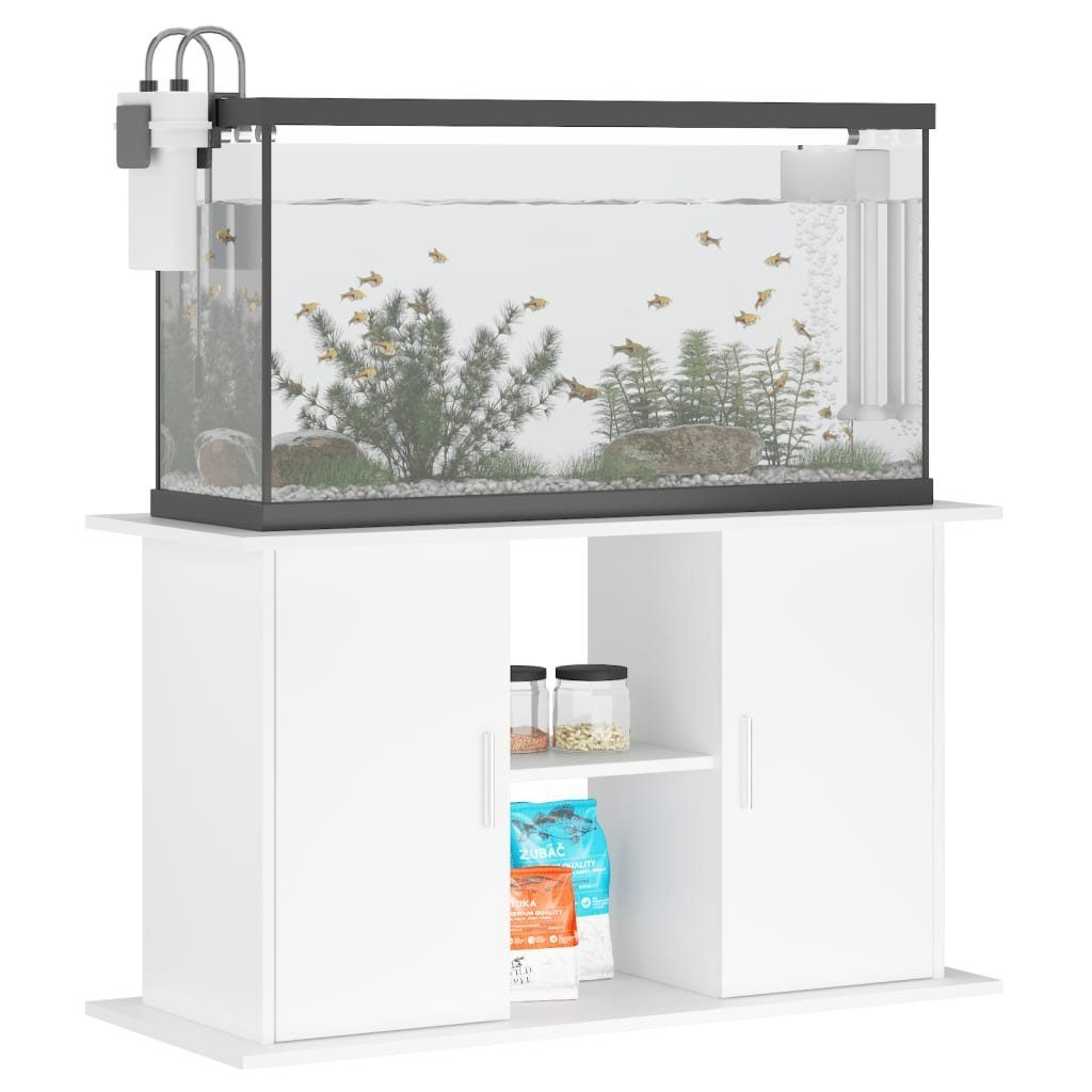 vidaXL Aquariumunterschrank 101 x 41 x 58 cm Aquariumständer Weiß 101x41x58 cm Spanplatte Aquarium