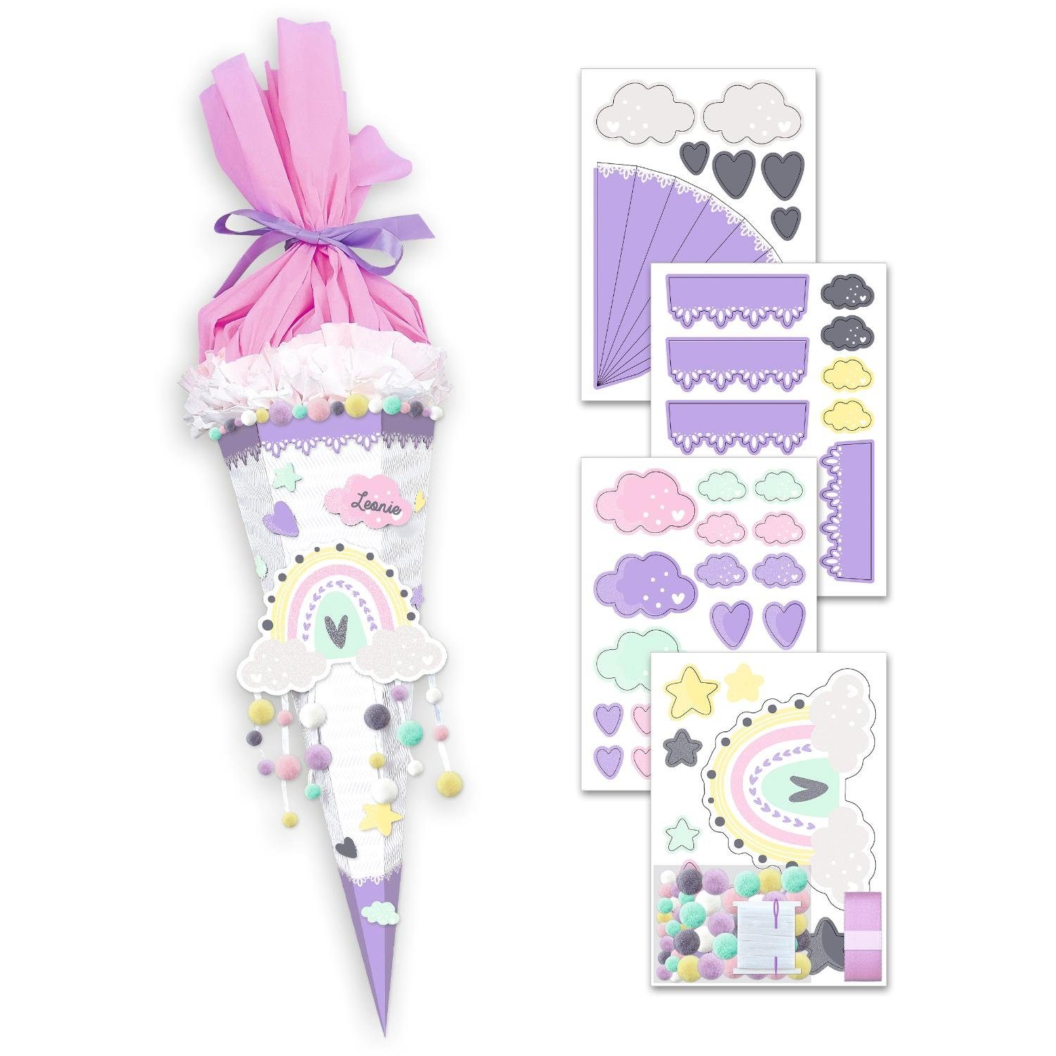 Ursus - Ludwig Bähr Schultüte Ursus DEKO-SET für SCHULTÜTE Regenbogen