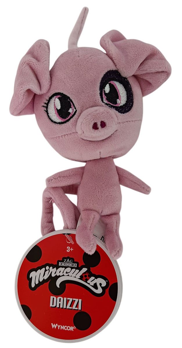 Miraculous Plüschfigur Miraculous Kwami Daizzi Schwein Plüschtier 12,7 cm mit Clip