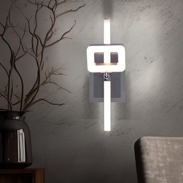Globo LED Wandleuchte, LED-Leuchtmittel fest verbaut, Warmweiß, Wandleuchte Wandlampe Schalter LED Treppenbeleuchtung 2er Set
