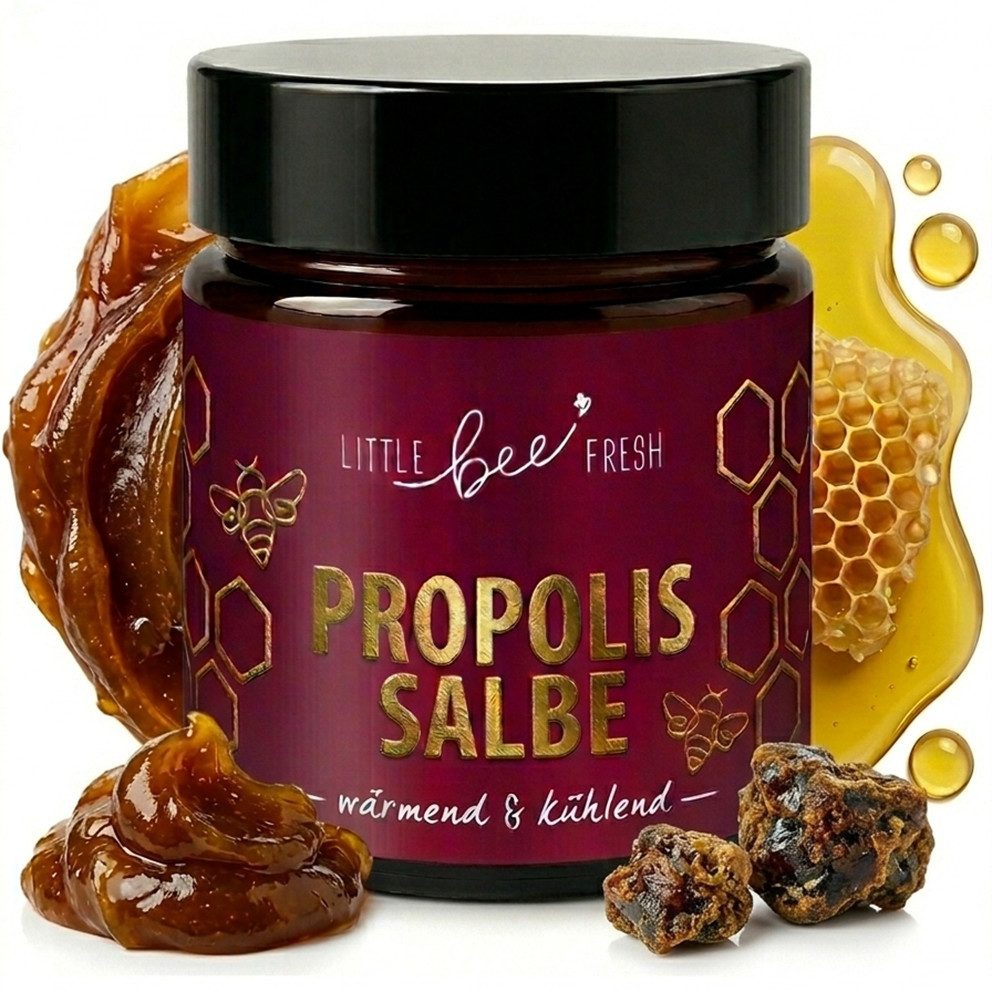 little bee fresh Körpercreme Propolis Salbe mit 20% Propolis, Bienenwachs und Traubenkernöl, 1-tlg., mit 20% hochdosiertem Propolis