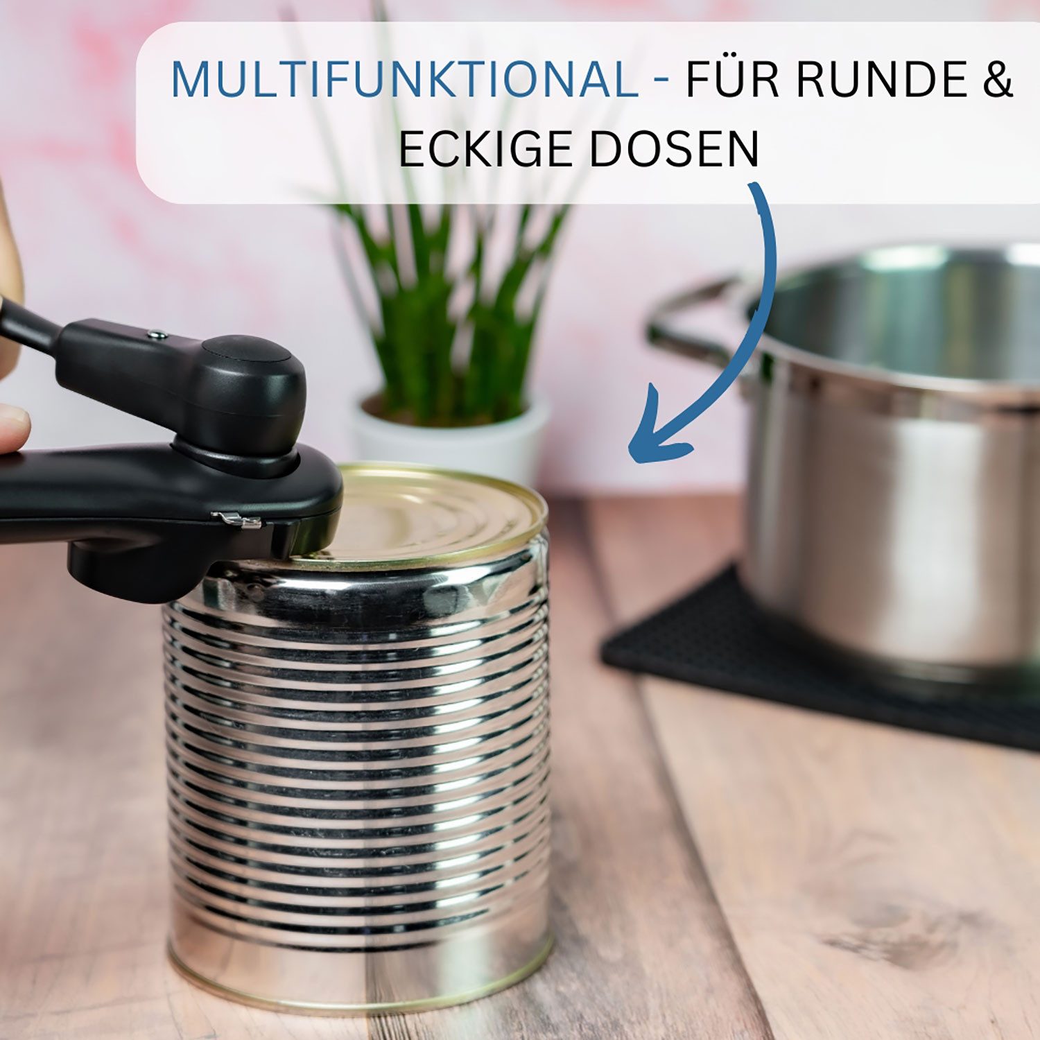 WESTMARK Dosenöffner / Sicherheitsdosenöffner, mit Zange und Hebel, Länge: 17,5 cm