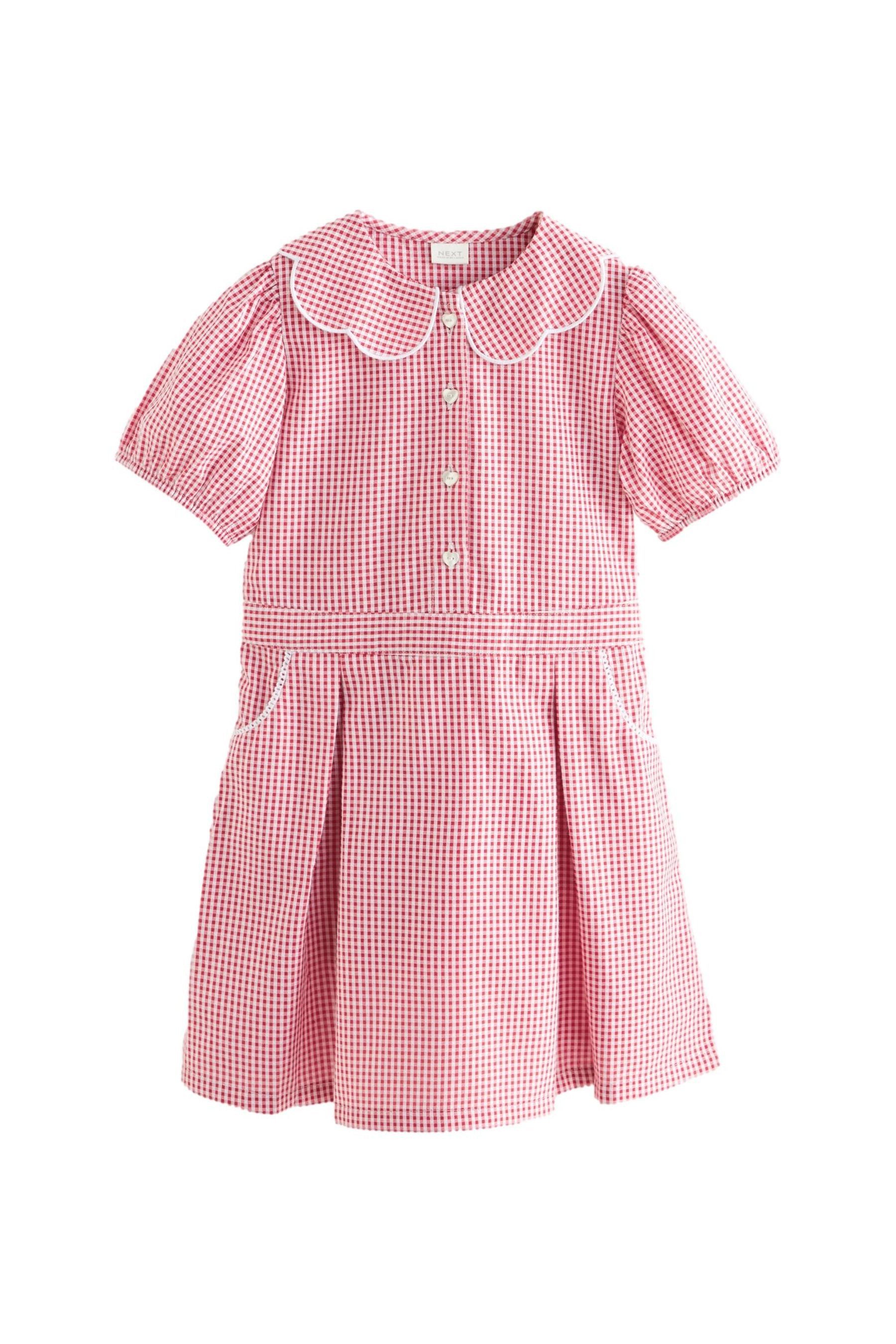 Next Karokleid Schulkleid mit Vichykaros und Bogenkantenkragen (1-tlg)