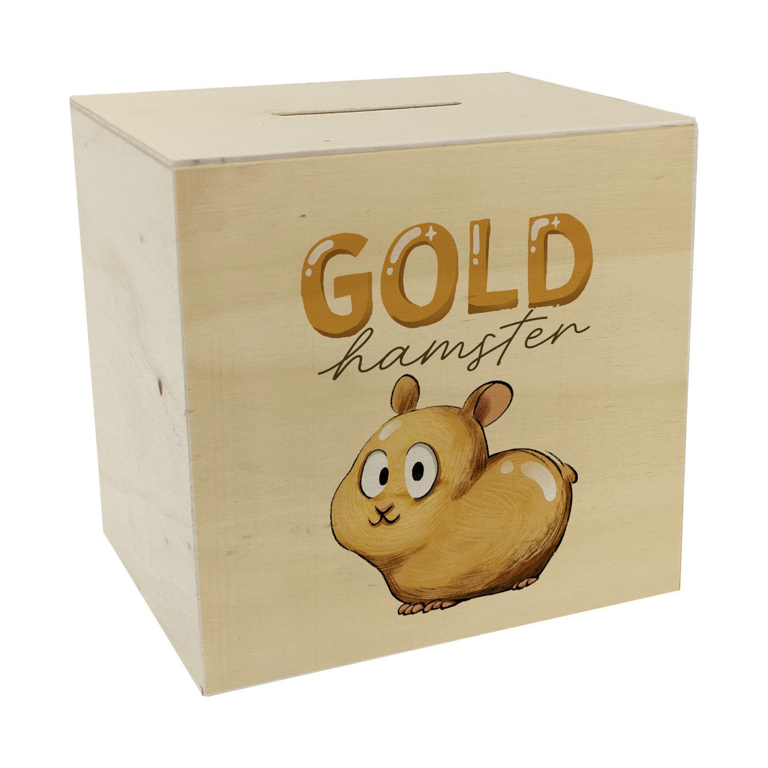 Spardose Goldhamster Spardose aus Holz