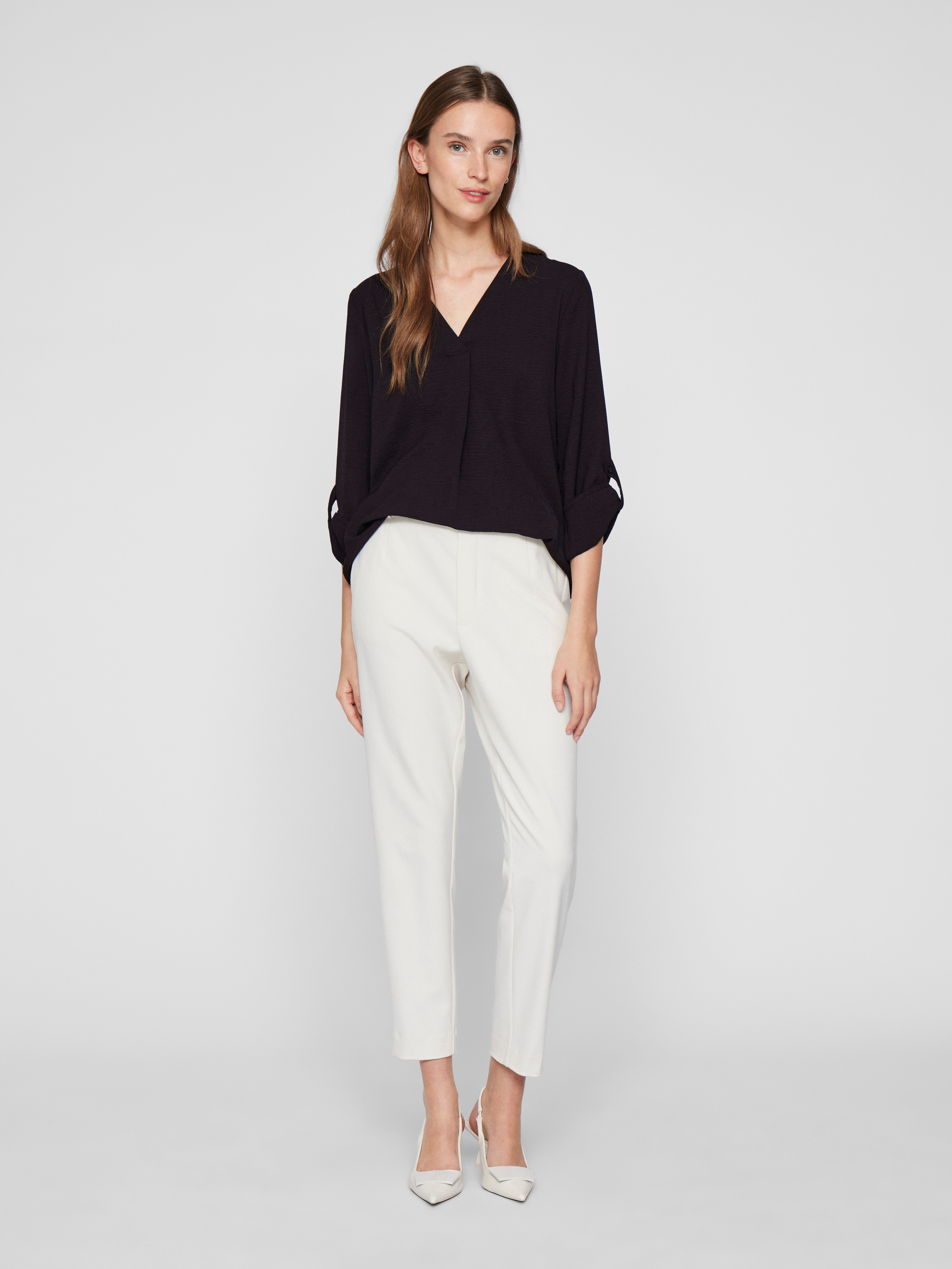 Vila Blusenshirt VIJOSA 3/4 V-NECK TOP - NOOS