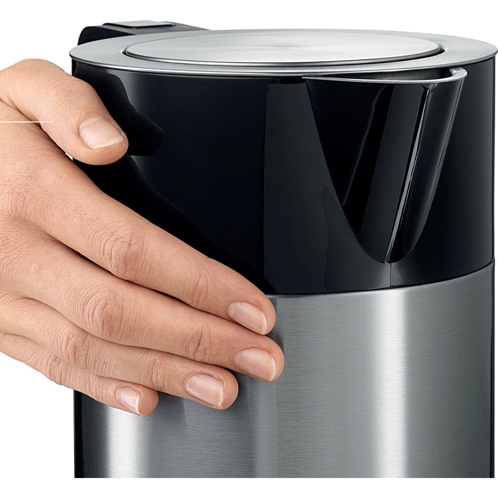 BOSCH Wasserkocher Bosch Haushalt TWK7203 Wasserkocher Edelstahl, Schwarz Fassungsvermög, 1.70 l, 2200.00 W