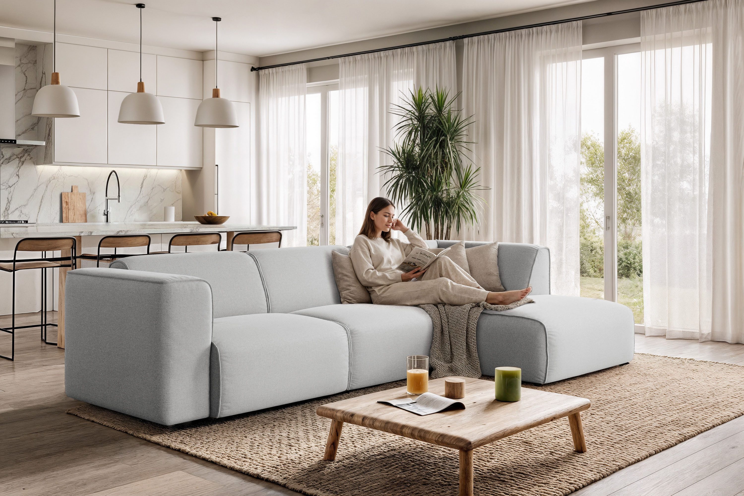 OTTO home Ecksofa Merid L-Form, B: 295 cm - OTTO. Verlässliche Qualität., jederzeit durch Module erweiterbar