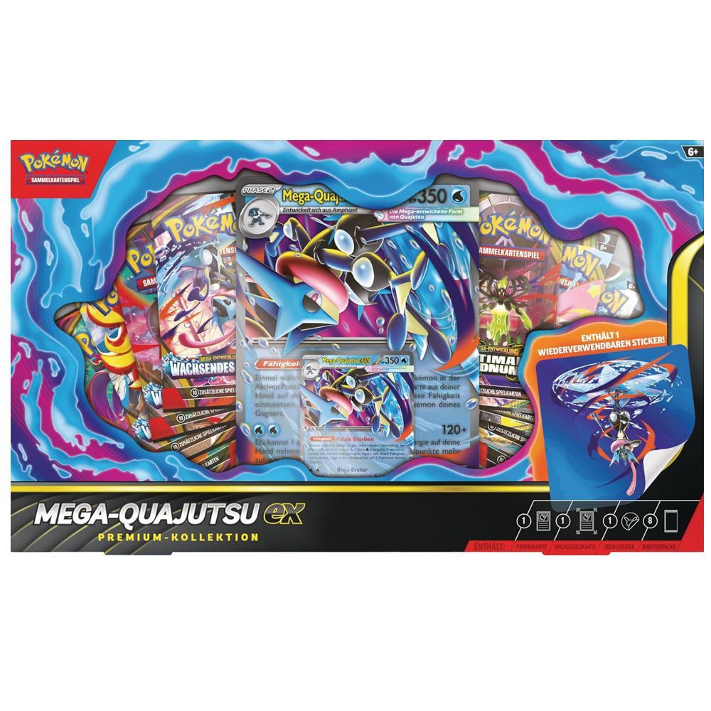 POKÉMON Sammelkarte Mega-Quajutsu-ex Premium Kollektion Pokemon Sammel-Karten deutsch