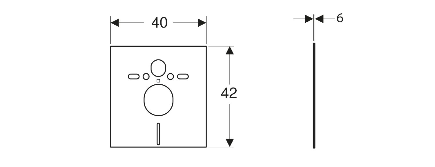 GEBERIT Duschwannen-Schallschutz Schalldämpfende Unterlage für Hänge-Toiletten, Geberit-156-050-00-1