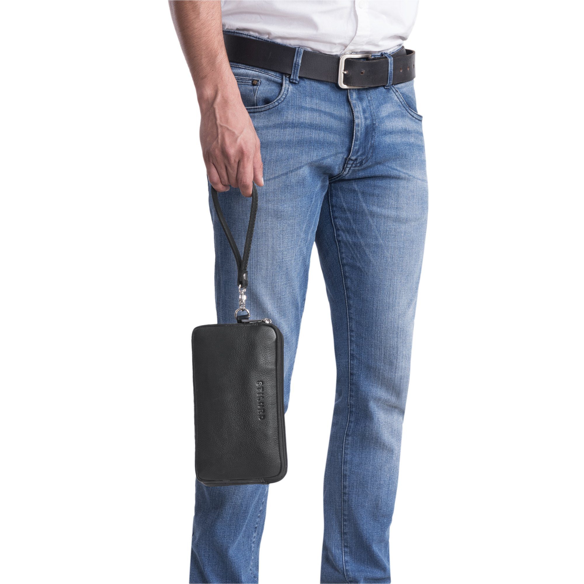 STILORD Handtasche "Richie" Kleine Handgelenktasche Leder Männer günstig online kaufen