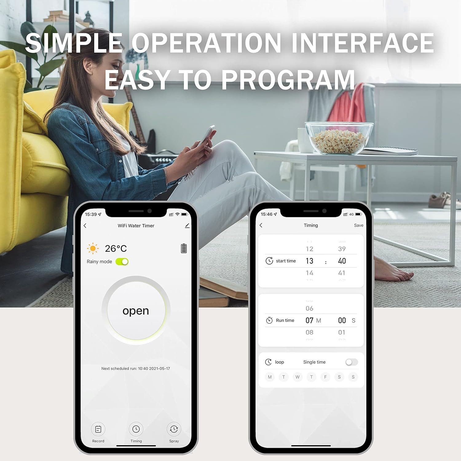 Kazeila Bewässerungscomputer Bewässerungssystem mit Wlan Wasserzeitschaltuhr, (Smart Bewässerungssteuerung, WiFi gesteuerter Garten Timer, 8 Programme, 5-tlg., Intelligente Gartenbewässerung mit WiFi: Programmierbare Steuerung), WiFi-gesteuerter Gartenbewässerungs-Timer effiziente Bewässerung