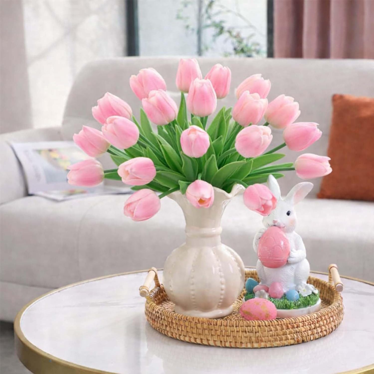 Kunstblumenstrauß 10 Stück Künstliche Tulpen, Gefälschte Tulpen, Arrangements, Minicloss, für Hochzeitsstrauß, Party, Geburtstag, Zuhause, Büro,DIY Dekor – Bild 4 von 5