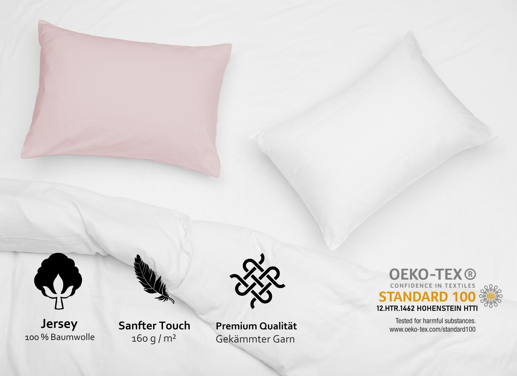 Beautex Kissenhüllen 2er Set Kissenbezug, Kissenhülle aus Baumwolle, Premiu günstig online kaufen