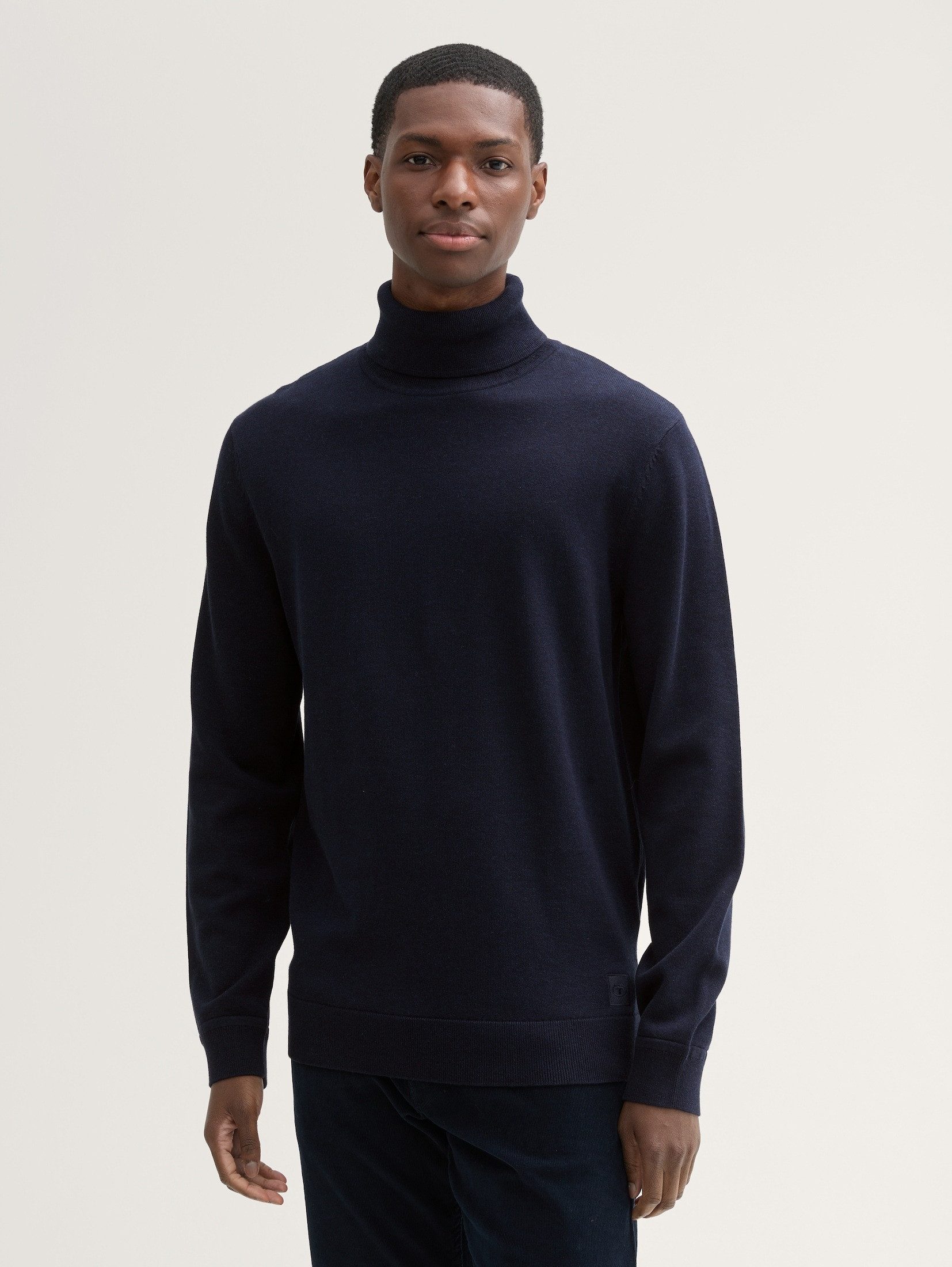 Strickpullover Basic Rollkragenpullover