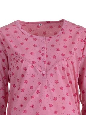 Lucky Nachthemd Nachthemd Langarm - Blüten Pünktchen