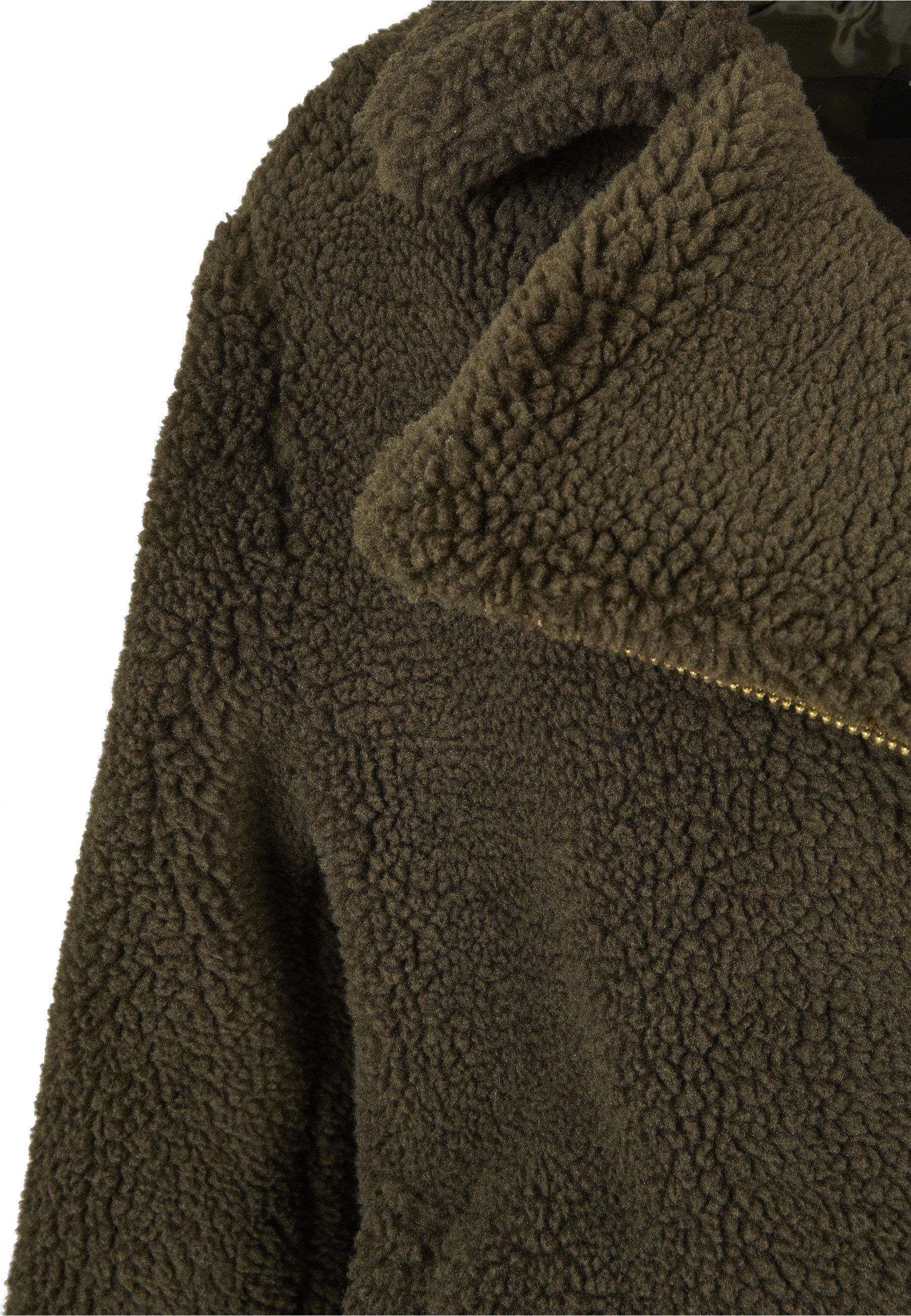 URBAN CLASSICS Winterjacke Urban Classics Damen Ladies Sherpa Biker Jacket (1-St)