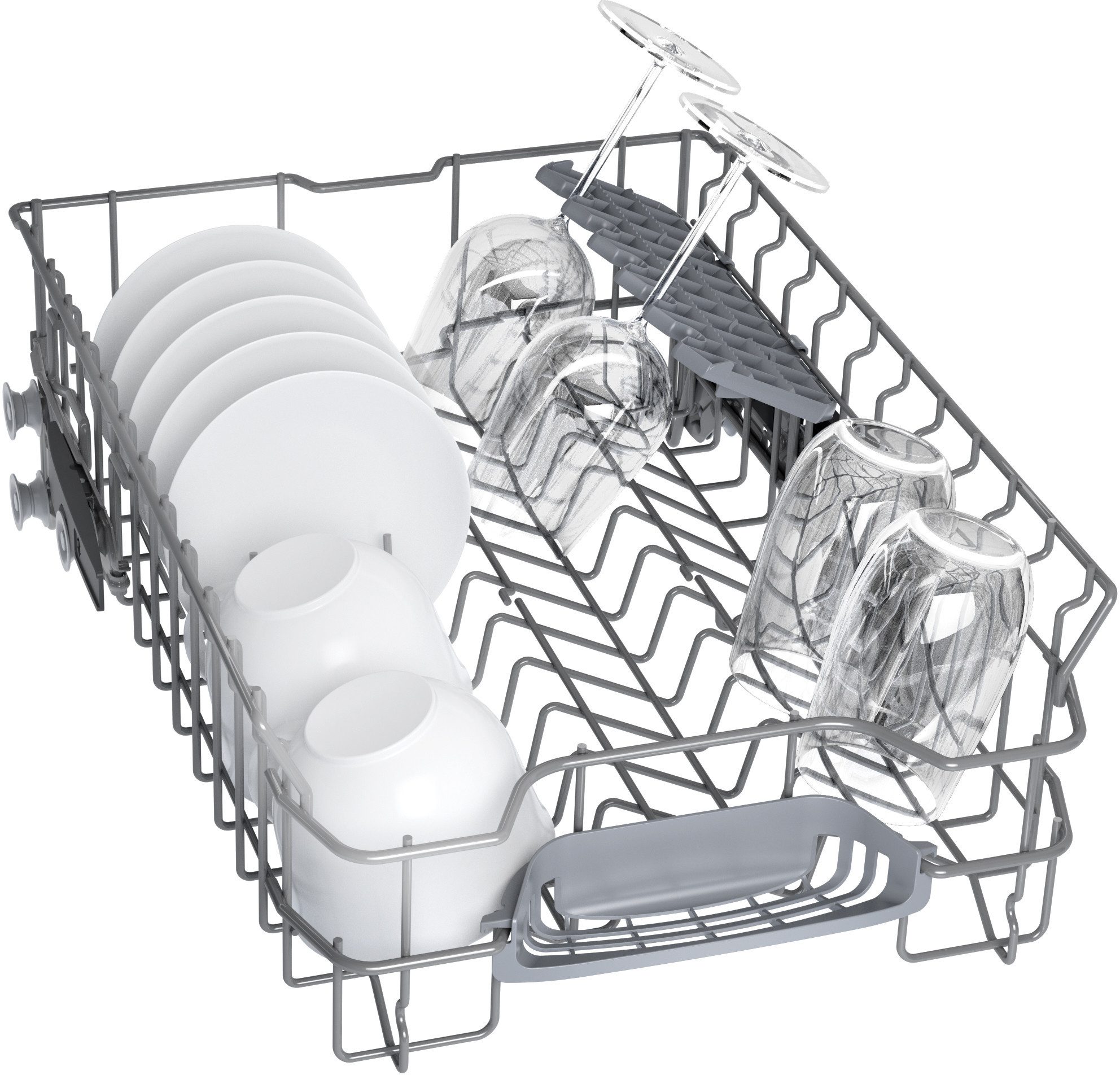 BOSCH Unterbaugeschirrspüler Serie 4 SPU4HMS10E, 10 Maßgedecke, Mit 3-fach Rack Matic, 2 Sprüharme im Oberkorb, flexible Schubladen