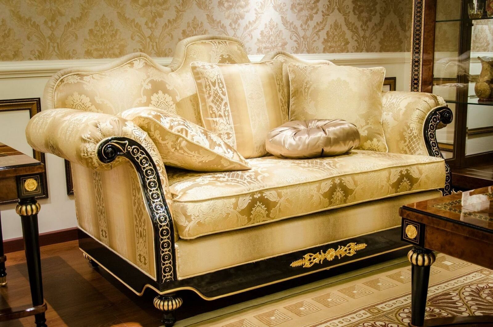 Stil Sofa, Sofagarnitur Antik Rokoko Klassische Sofa Barock 3+1 Couch JVmoebel