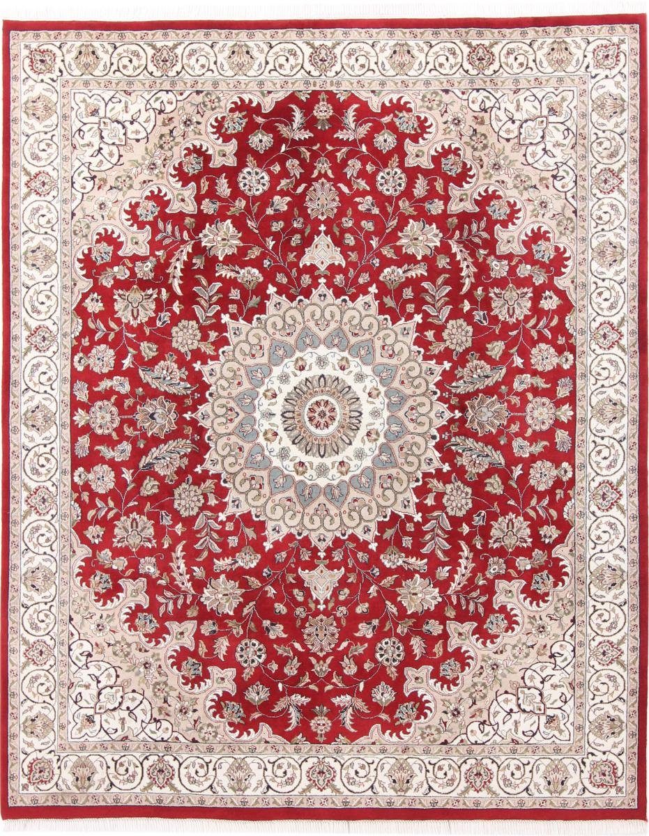 Orientteppich Indo Keshan 199x251 Handgeknüpfter Orientteppich, Nain Trading, rechteckig, Höhe: 12 mm