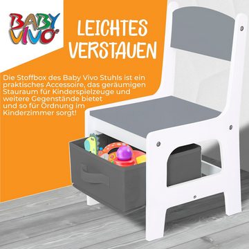 Baby Vivo Kindersitzgruppe Kindersitzgruppe mit multifunktionalem Tisch 2 Stühlen - Maurice Grau