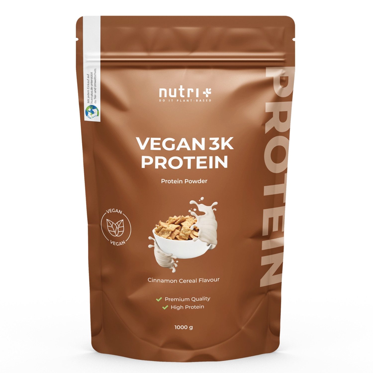 nutri+ Protein Pulver Vegan 3K Pulver, 1 er 1000 g