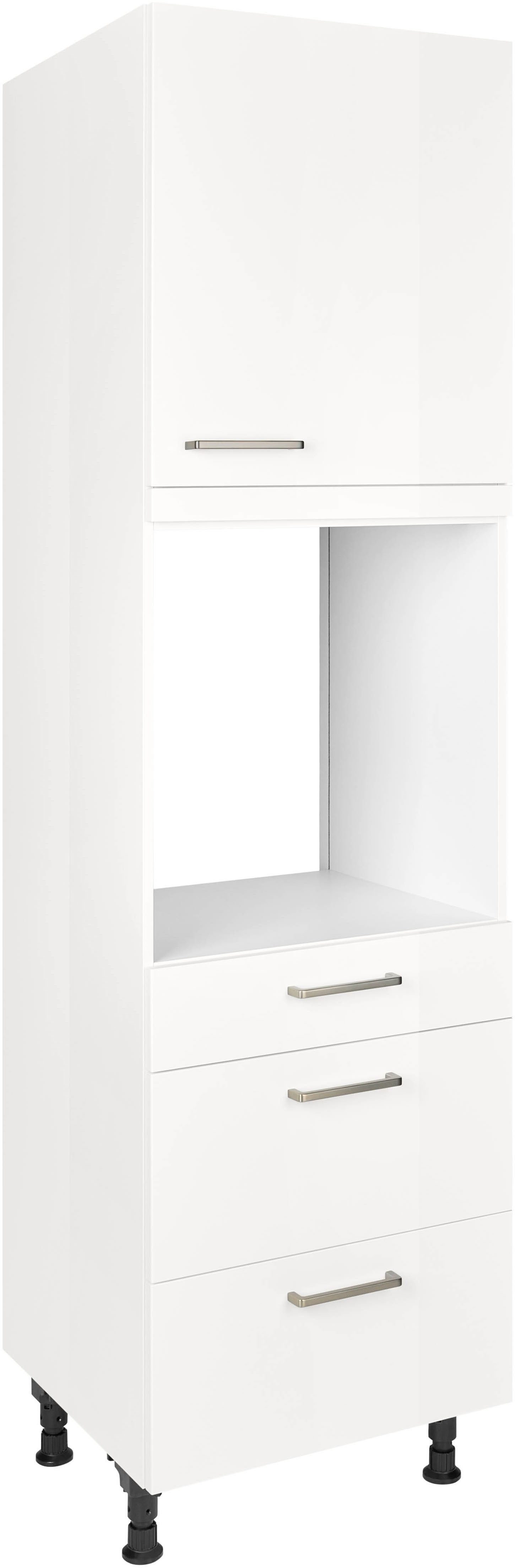 nobilia® Backofenumbauschrank "Flash", Ausrichtung wählbar, mit Schublade und zwei Auszügen und einer Tür, vormontiert, Breite/Höhe: 60/216,6 cm