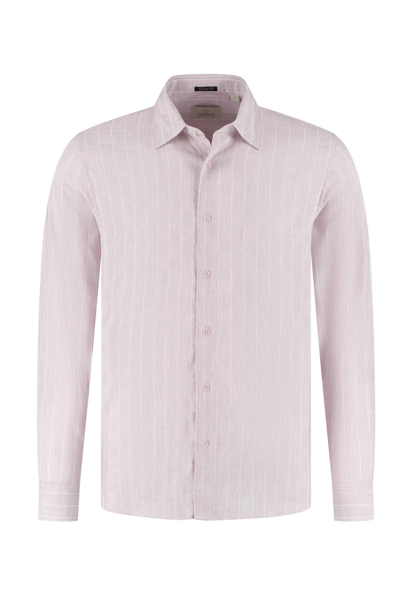 Dstrezzed Leinenhemd Langarmhemd - Herrenshirt - Hemd in Unifarbe