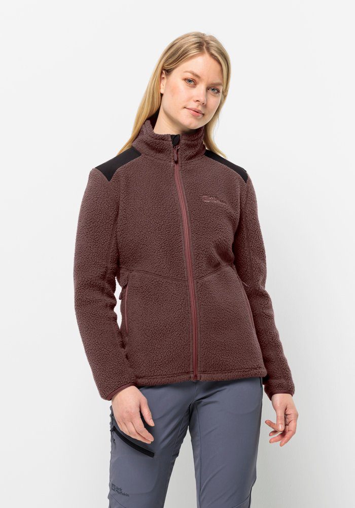 Jack Wolfskin Fleecejacke KAMMWEG PILE FZ W dark-maroon | Übergangsjacken