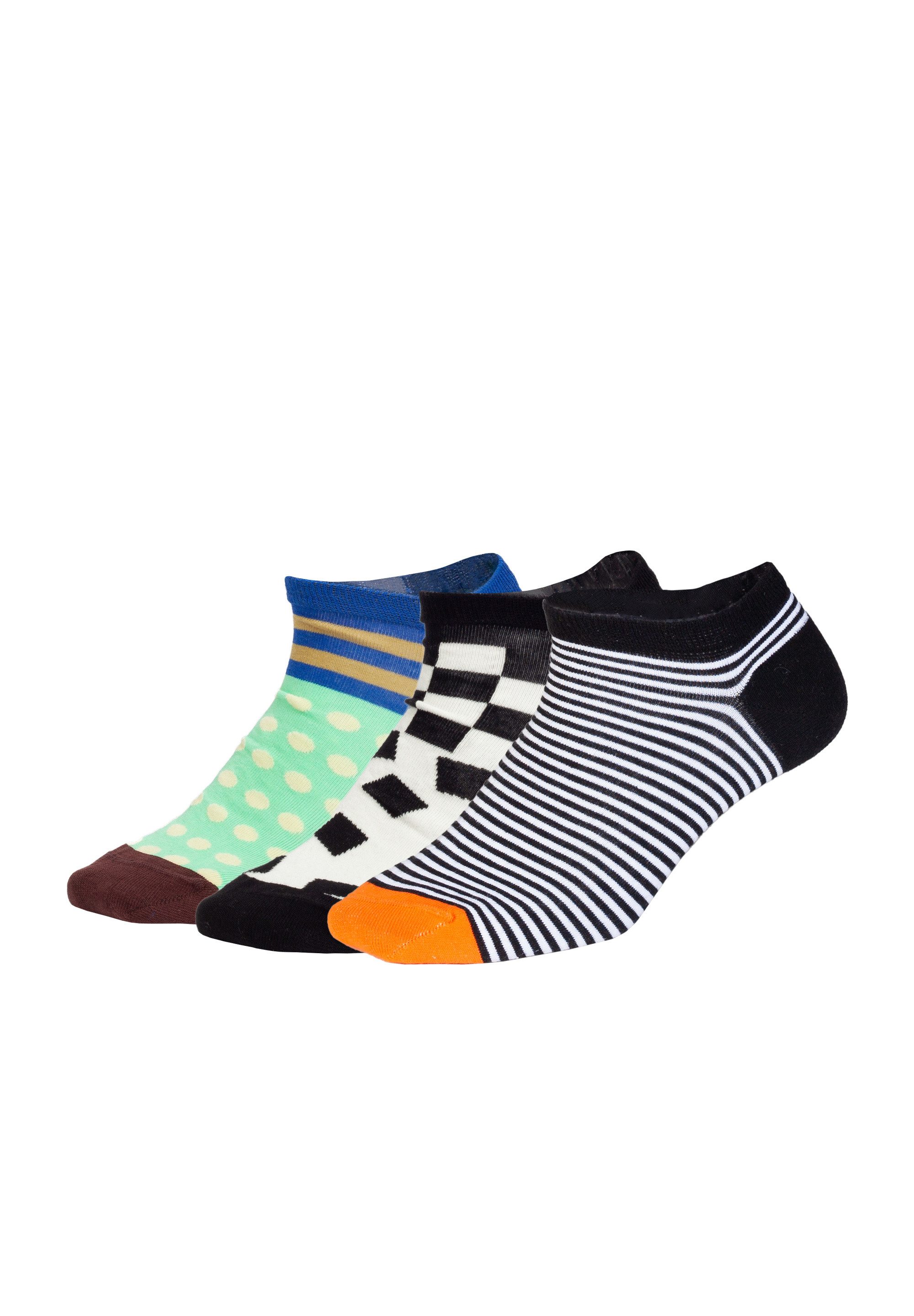 DillySocks Sneakersocken Short Pattern Club Aus Baumwolle & recyceltem Polyamid