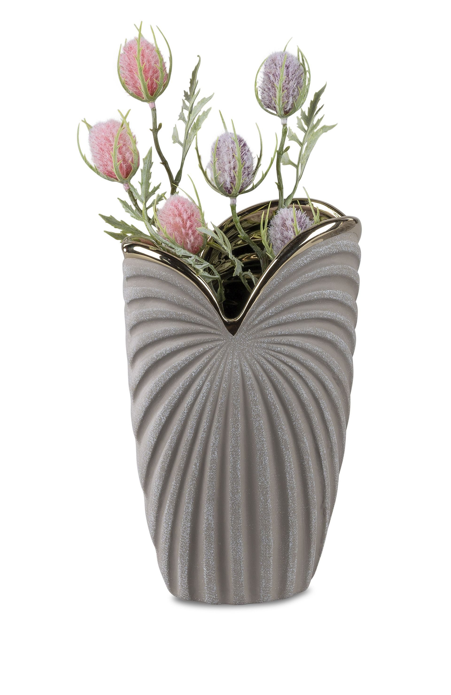 Dekovase Dekovase in Sand-Gold – Stilvolle Blumenvase für dein Zuhause