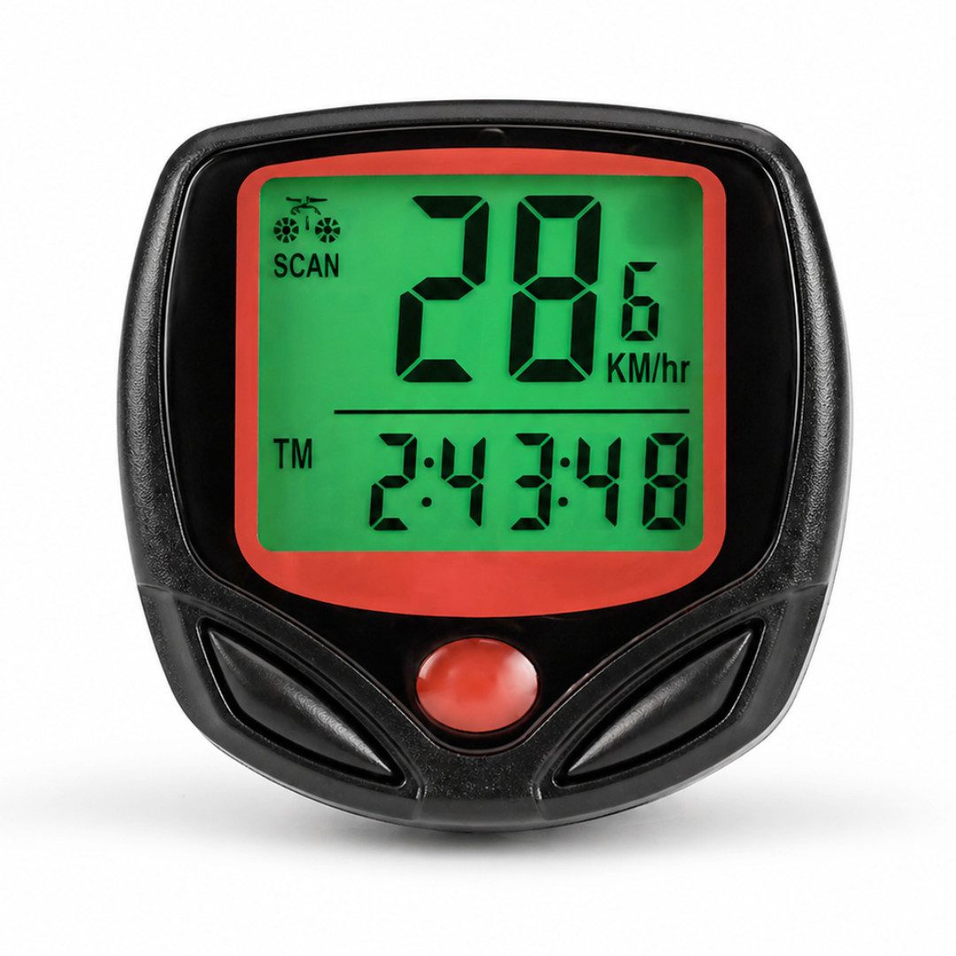 BENSON Fahrradcomputer Fahrradcomputer LCD Kabelgebunden 14 Funktionen Fahrradtacho (1-St., Set), 14 Funktionen, Kabelgebundene Datenübertragung
