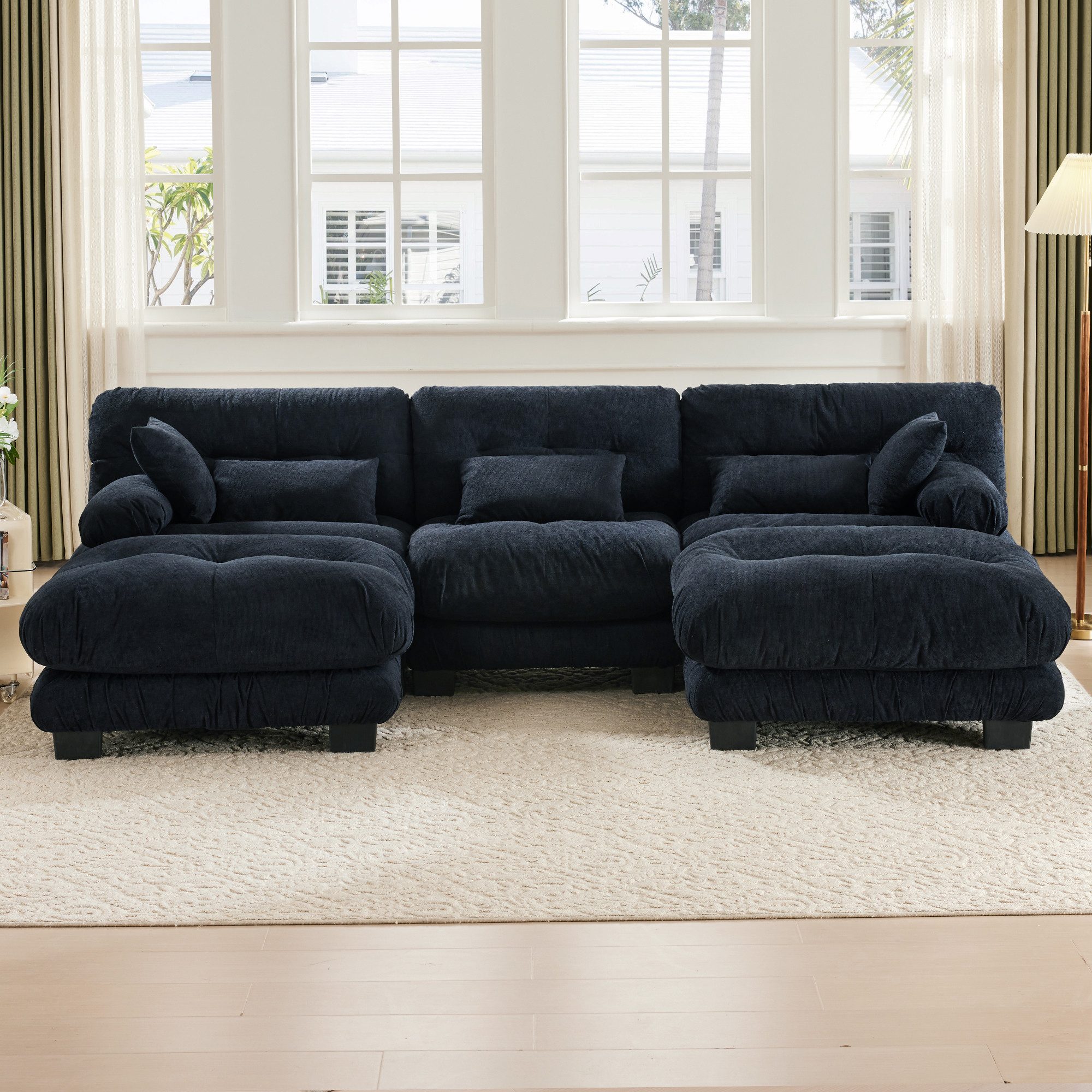 STILVORA Schlafsofa mit bettfunktion,schlafsofa wohnzimmer,sofa 5-Sitzer günstig online kaufen