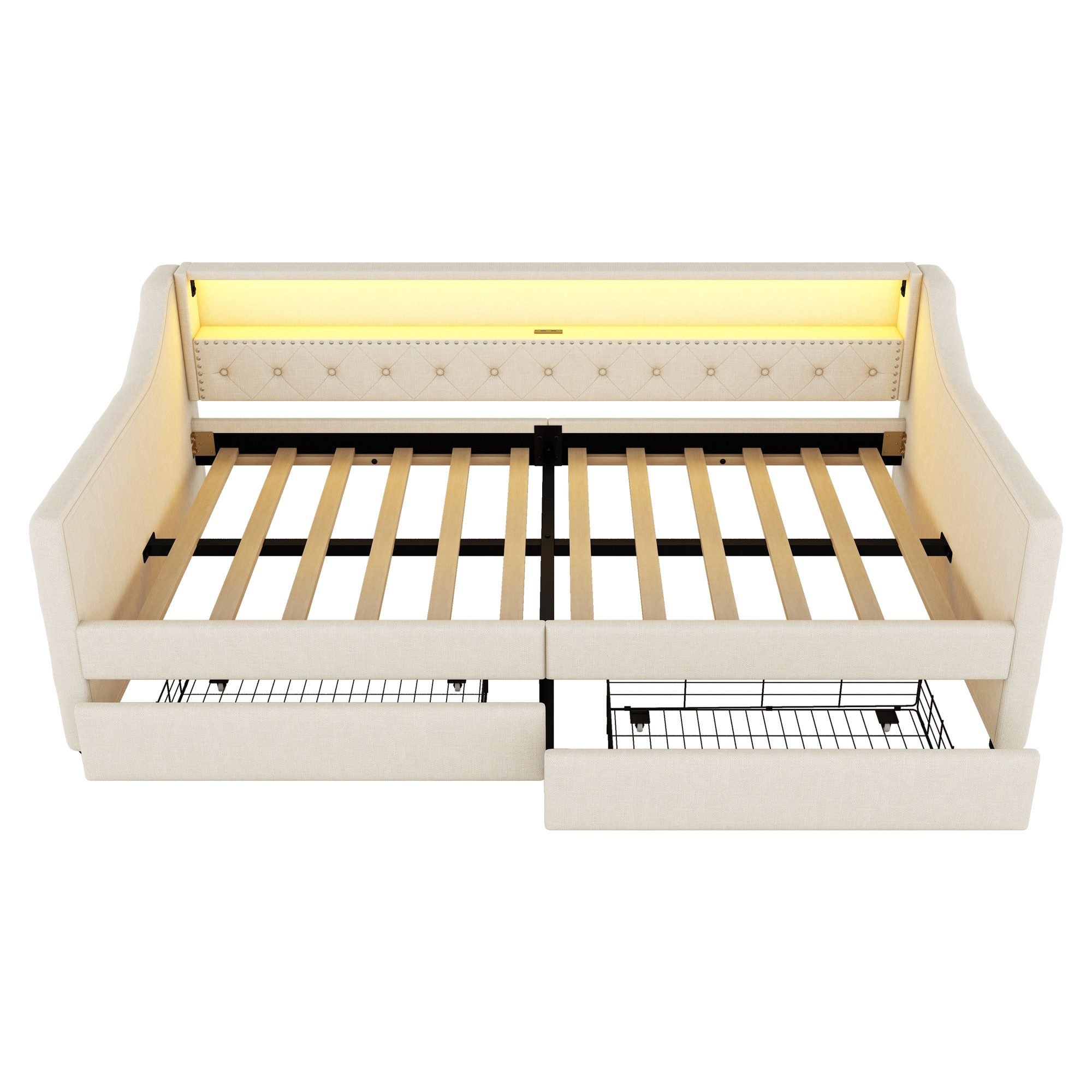 OKWISH Daybett Tagesbett, Funktionsbett,mit USB-Ladebuchse (mit USB-Ladebuc günstig online kaufen