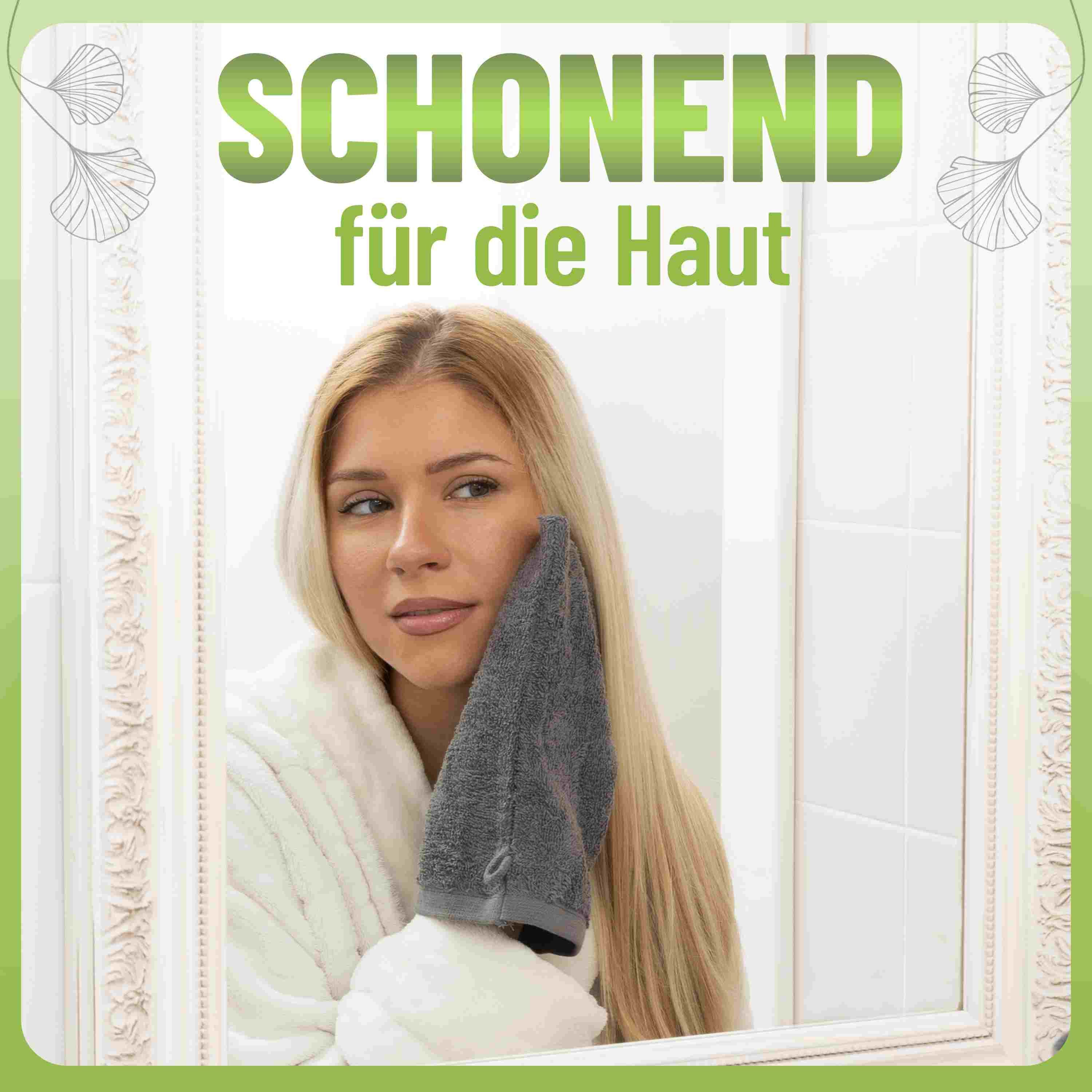 NatureMark Waschhandschuh 10er-Set Frottier Waschhandschuhe, 100% Baumwolle (10-St), Premium Frottier Waschhandschuhe, 15x21cm, Anthrazit grau