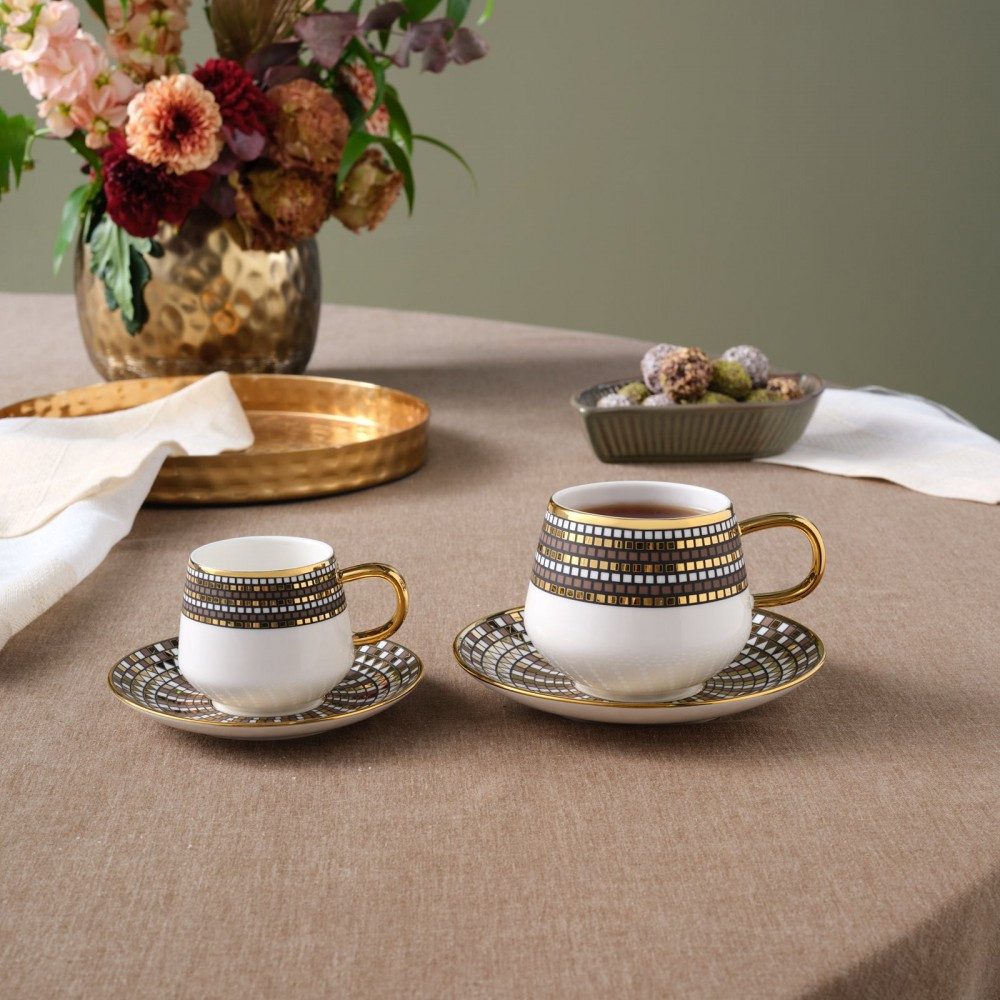 Karaca Чайный сервиз Karaca Belgin Teetassenset für 2 Personen, 220 ml