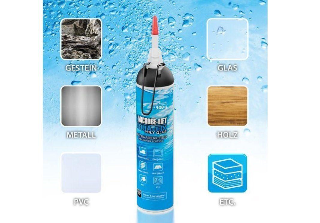 ARKA Biotechnologie GmbH Aquariendeko Microbe-Lift Aqua-Fix 300gr. Unterwasserkleber für Aquarien und Aquasc